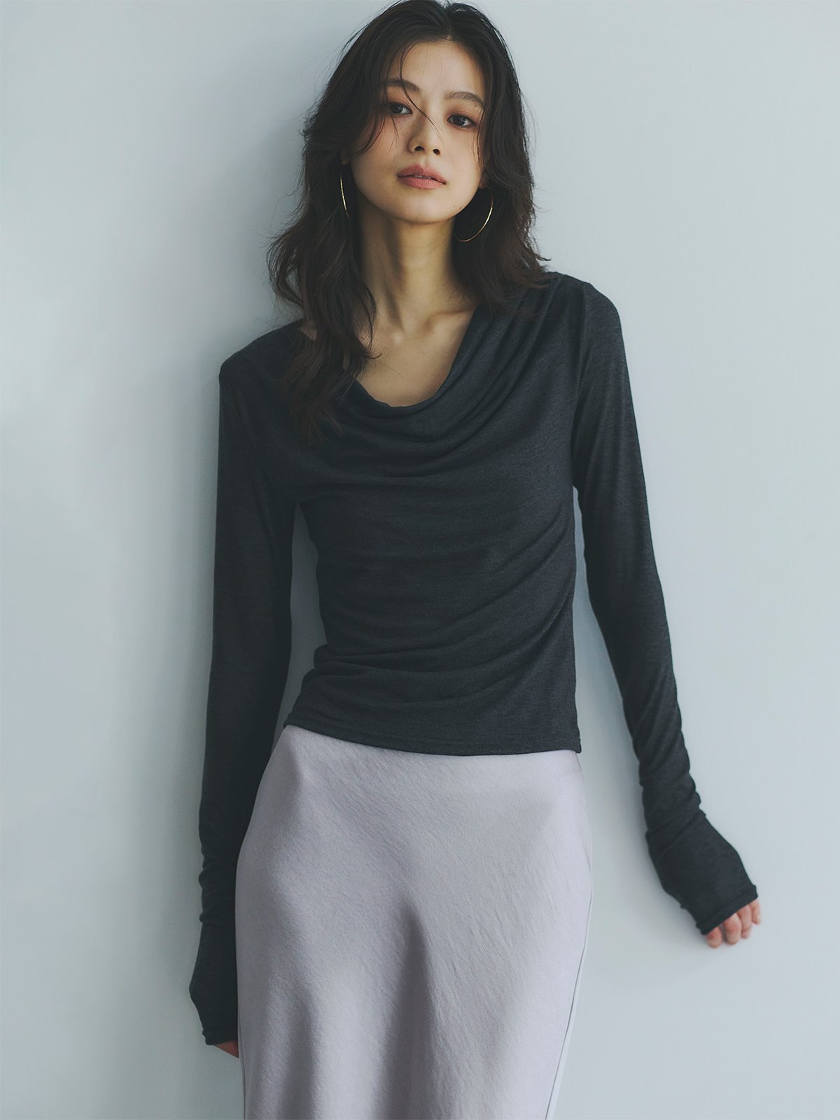 anuans｜ギャザードレープカットトップス | Rakuten Fashion(楽天