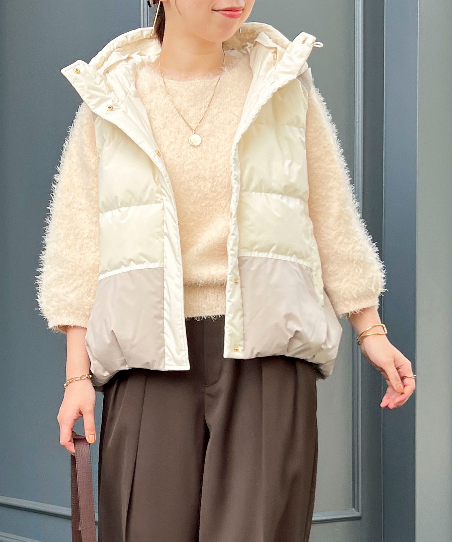 NOLLEY'S｜エアリーフードピュアダウンベスト | Rakuten Fashion(楽天