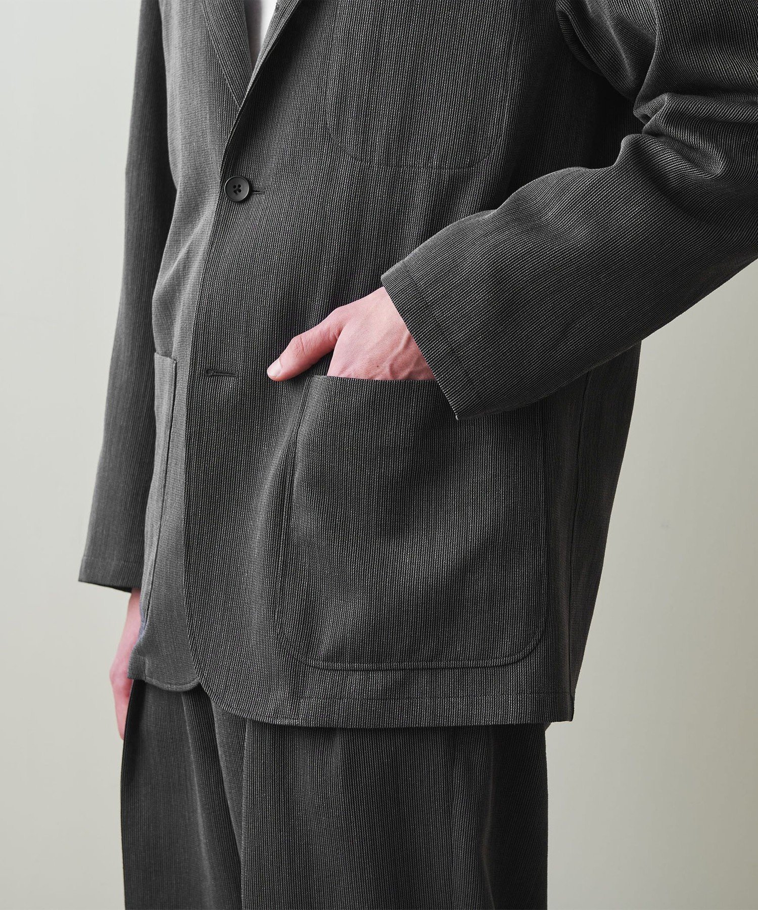 【Steven Alan】PE/L ブッチャーシングルブレスト 3B ジャケット Steven Alan＞ PE/L ブッチャー シングルブレスト 3B ジャケット