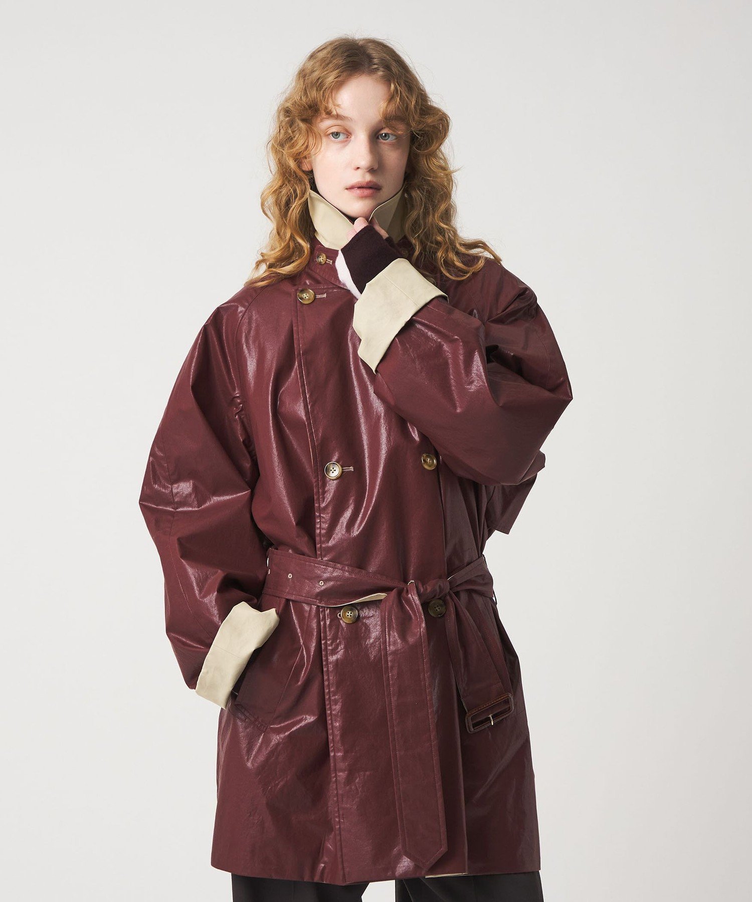 6(ROKU) ロク ユナイテッドアローズ リバーシブル 　ステンカラーコート BEAUTY&YOUTH UNITED ARROWS｜<6(ROKU)>コーティング リバーシブル