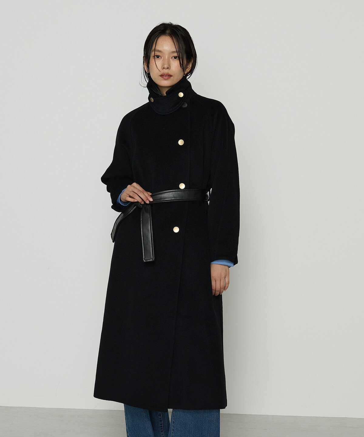 COMME CA｜アンゴラウール ロングトレンチコート | Rakuten Fashion