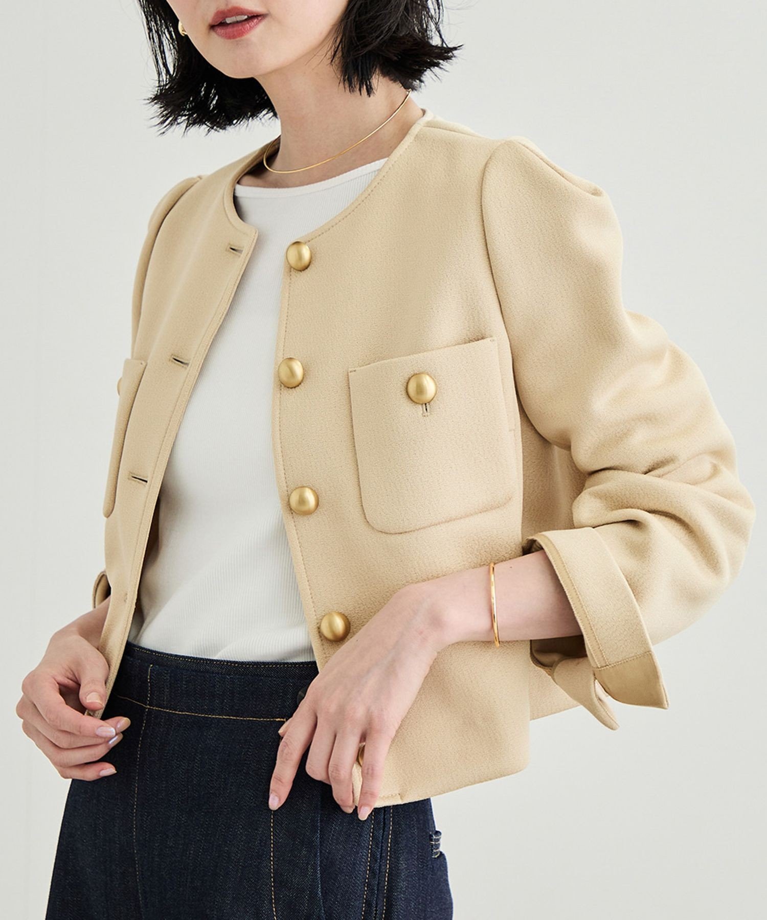 ROPE'｜金ボタンニットジャケット | Rakuten Fashion(楽天ファッション