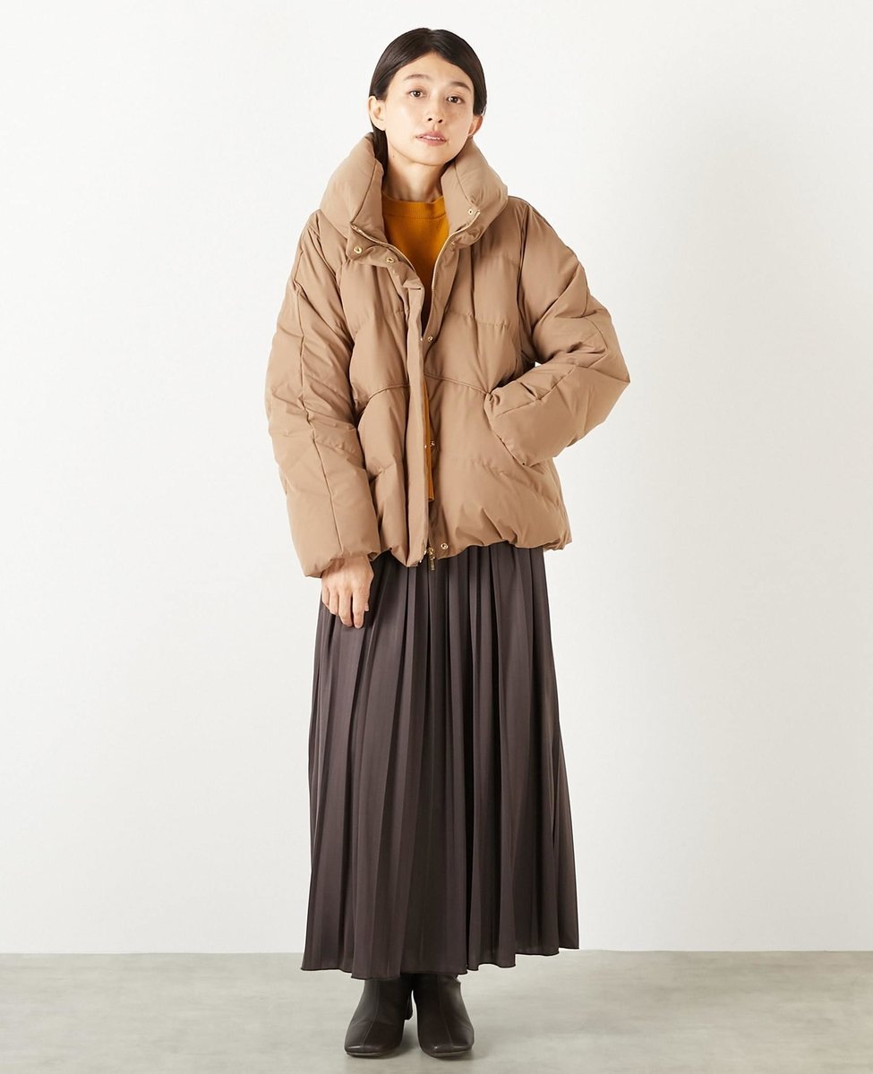 MELROSE CLAIRE｜【ストレッチカシュネックピュアダウン】 | Rakuten