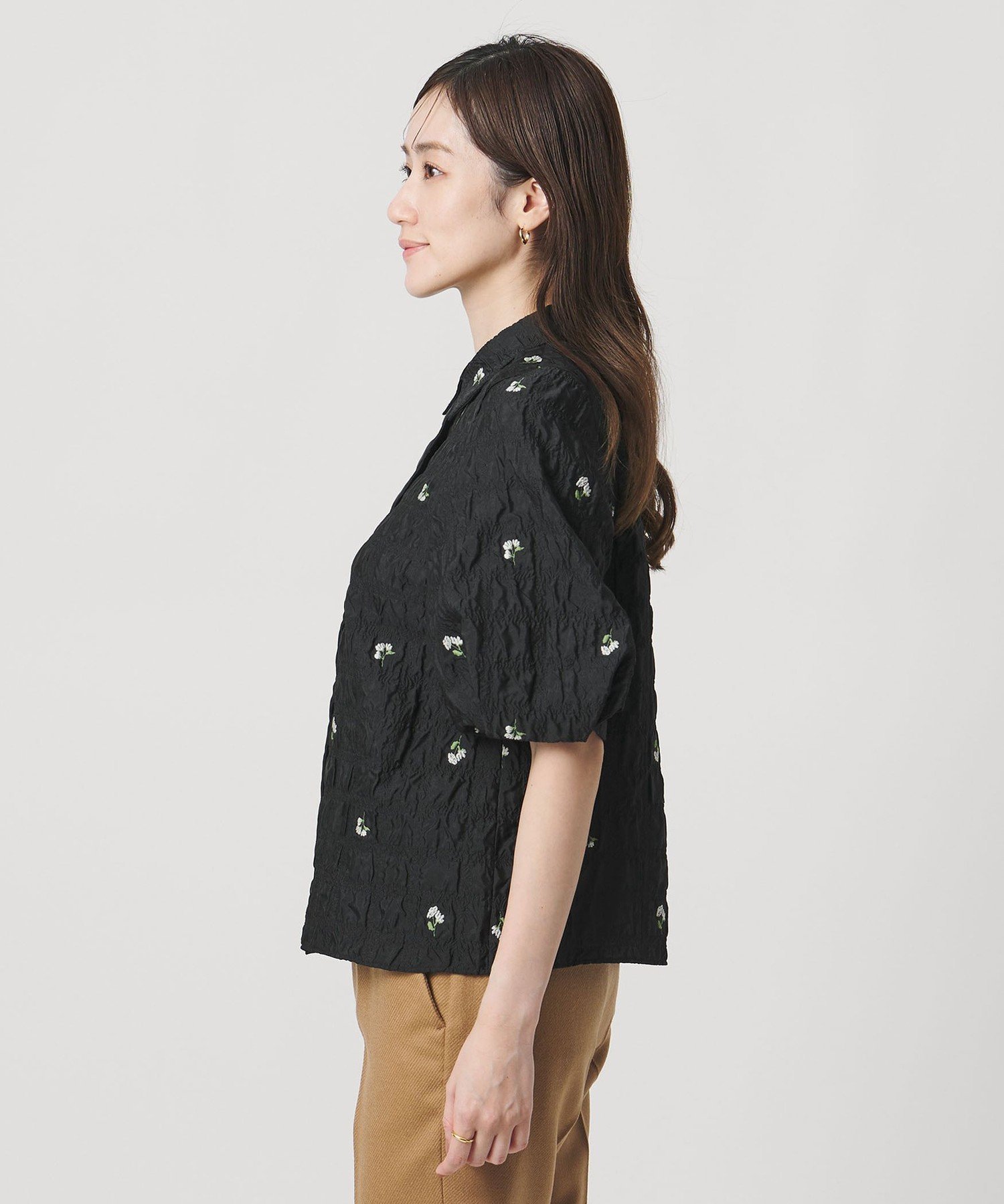 UNITED ARROWS｜スクエア フラワー ジャガード ブラウス | Rakuten
