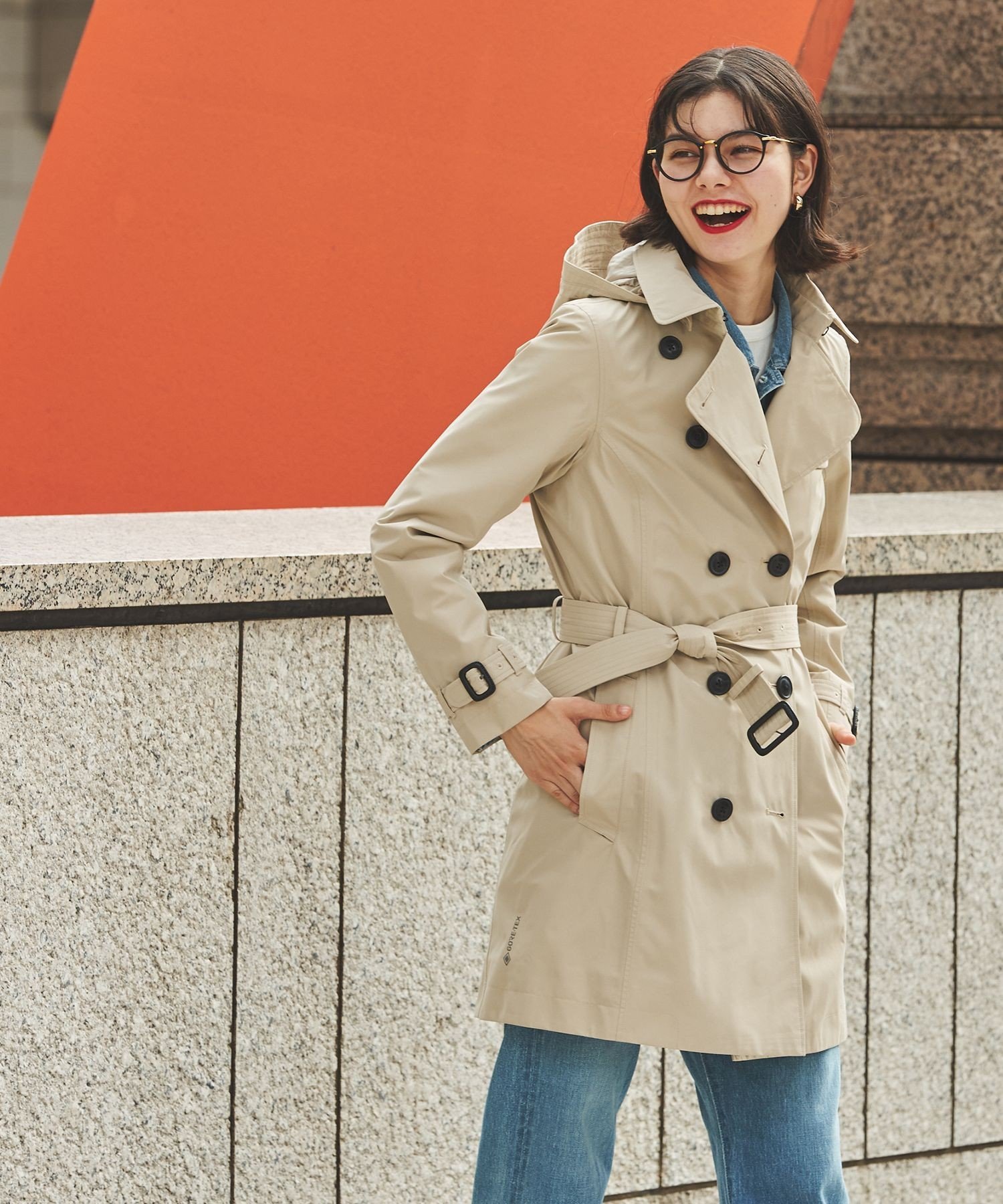 AIGLE｜GORE-TEX 防水 透湿 防風 ゴアテックス フーデッドロング