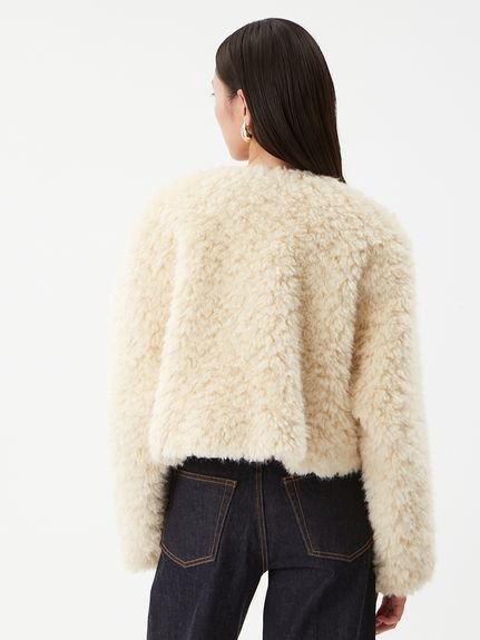 Mila Owen｜金釦フェイクファー短丈ジャケット | Rakuten Fashion(楽天