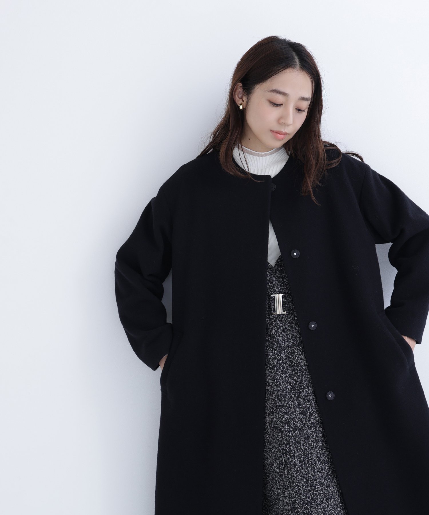 NATURAL BEAUTY BASIC｜ベルト付Vネックジャンスカ | Rakuten Fashion