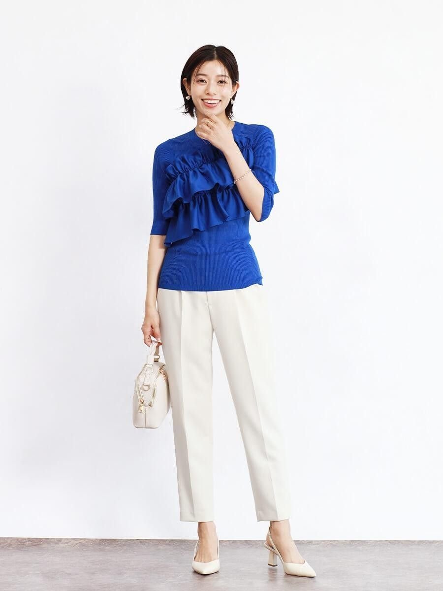 Vin｜フリルビスチェリブニットトップス | Rakuten Fashion(楽天
