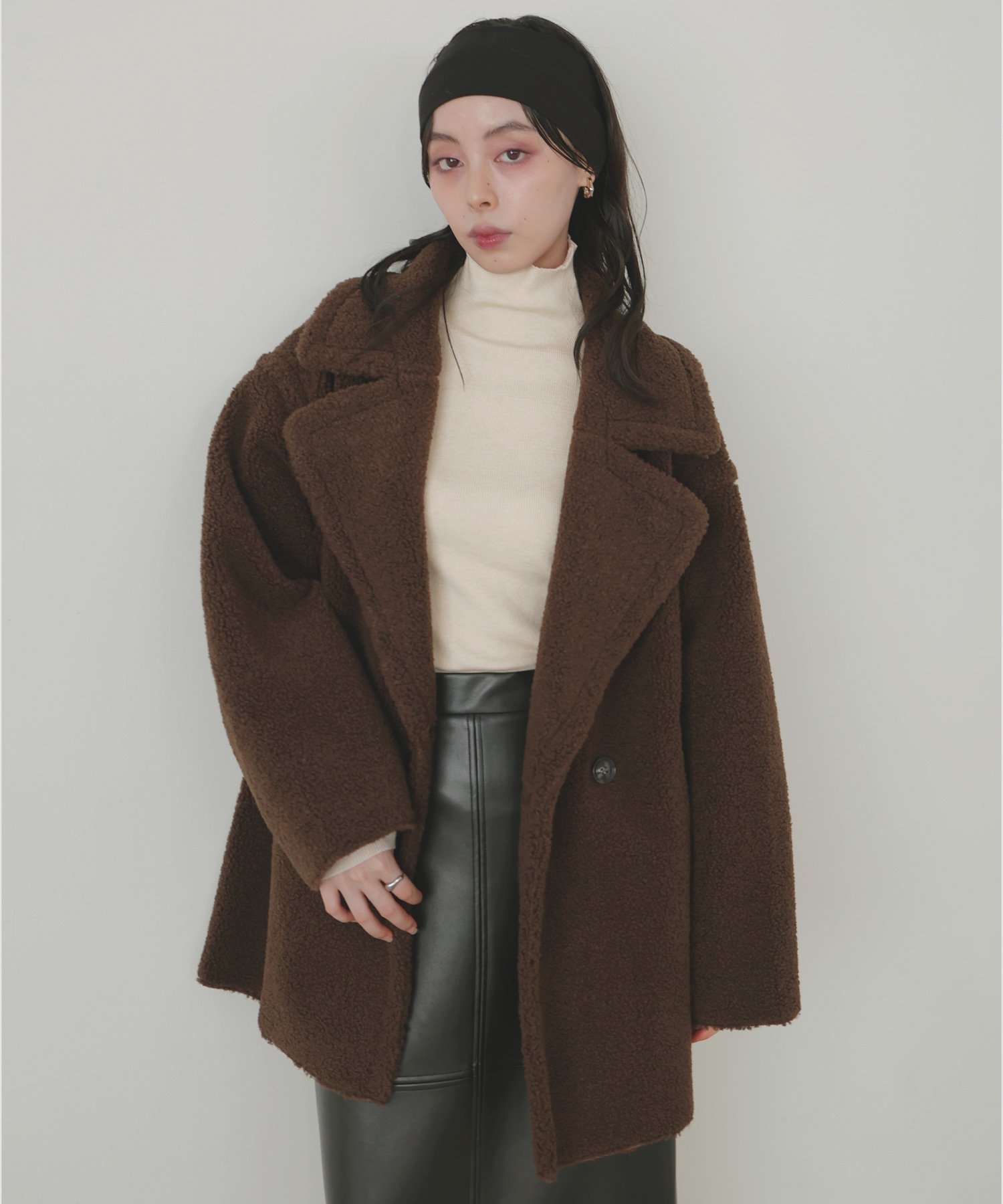 LIAN｜テーラードボアミドルコート | Rakuten Fashion(楽天