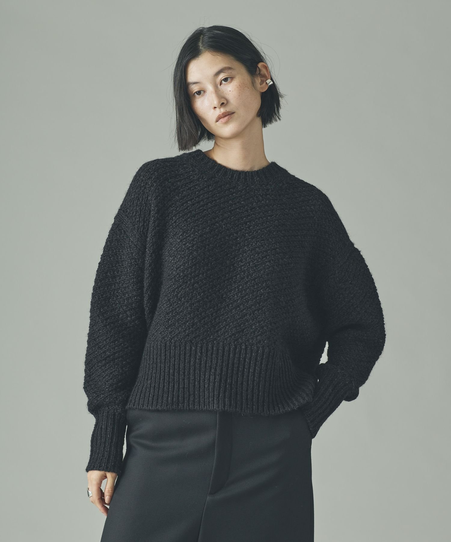 Curensology｜カノコアミMIXニットプルオーバー | Rakuten Fashion