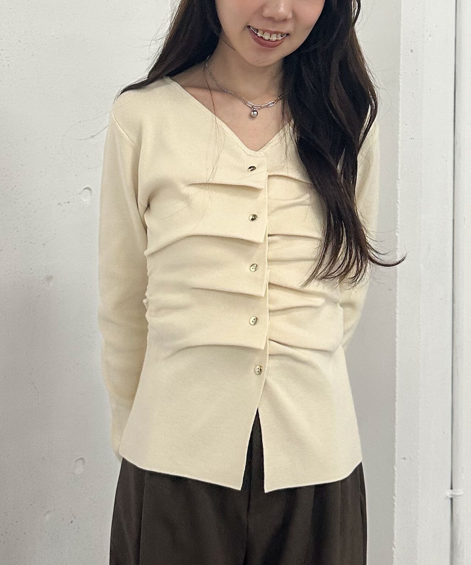 archives｜タックボタンニットプルオーバー | Rakuten Fashion(楽天