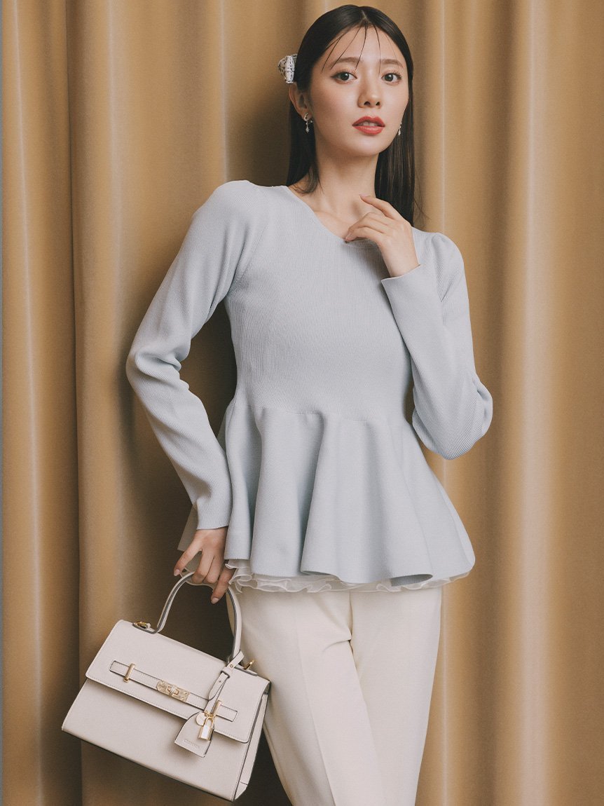 CELFORD｜ペプラムドッキングニットプルオーバー | Rakuten Fashion