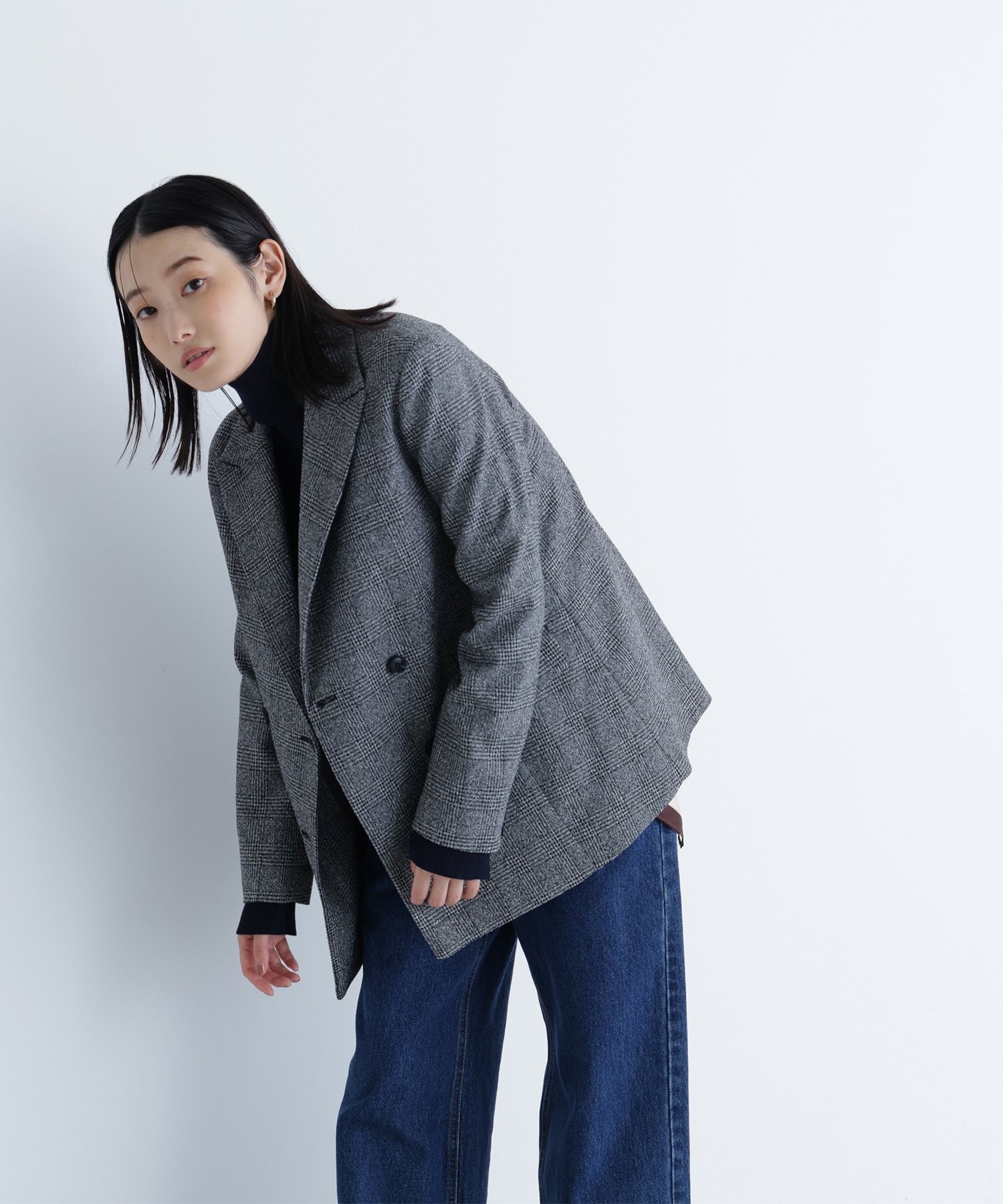 ダブルブレストボクシージャケットII ナチュラルビューティーベーシック NATURAL BEAUTY BASIC ダブル