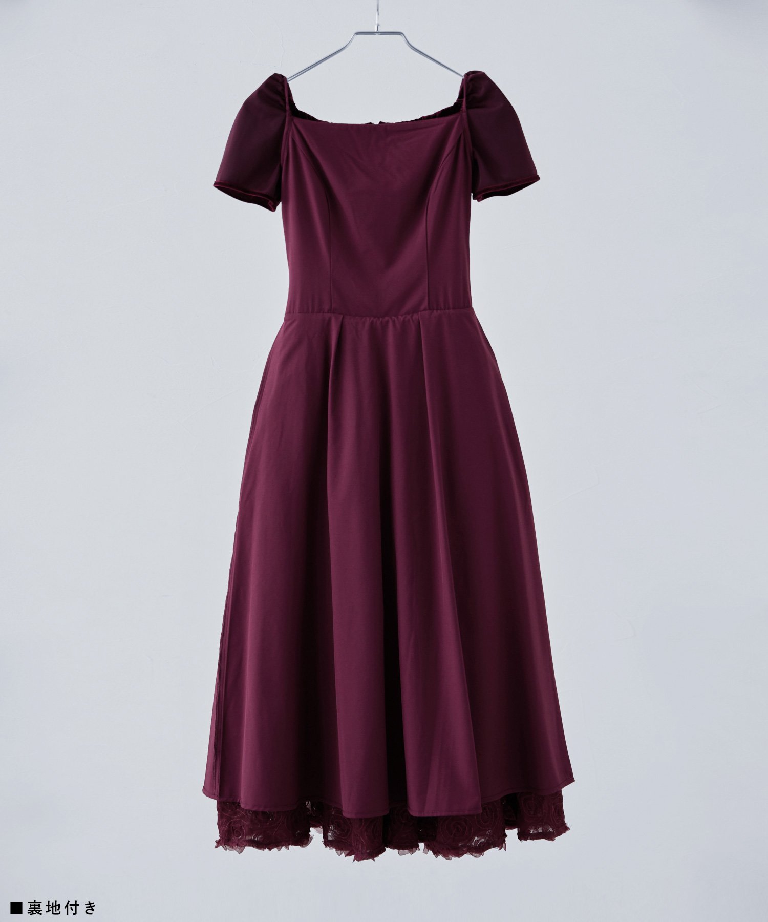 bflat｜ベロアロゼットフレアドレス | Rakuten Fashion(楽天