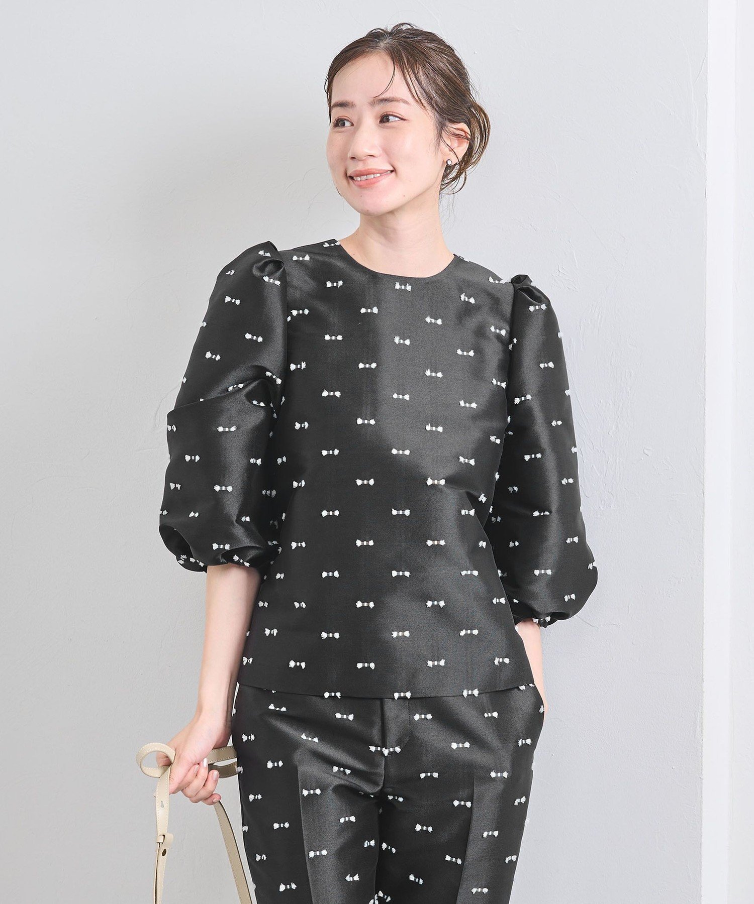 UNITED ARROWS LTD. OUTLET｜リボン カットジャガード ブラウス