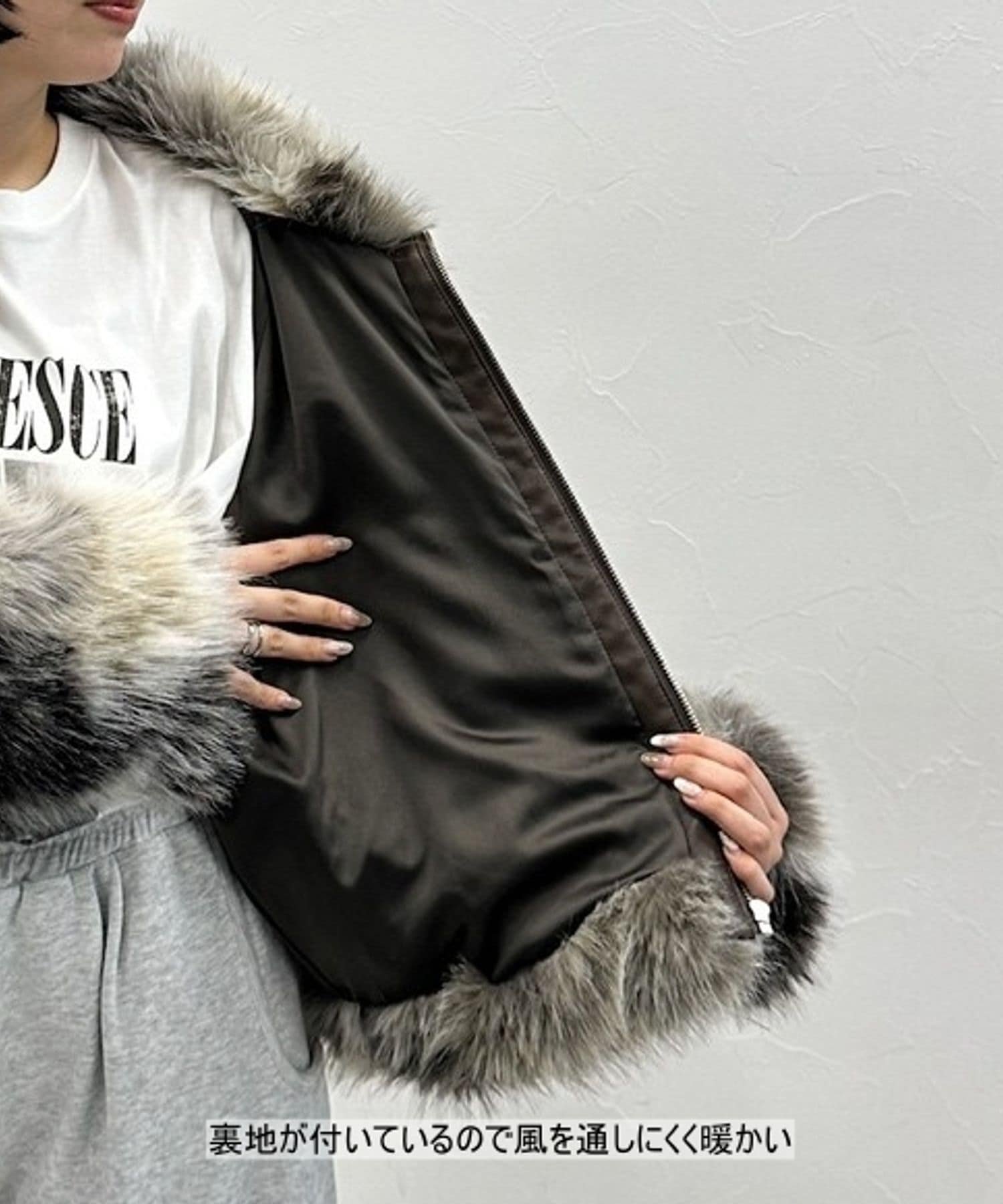 JEANASIS｜MIXカラーファーブルゾン | Rakuten Fashion(楽天