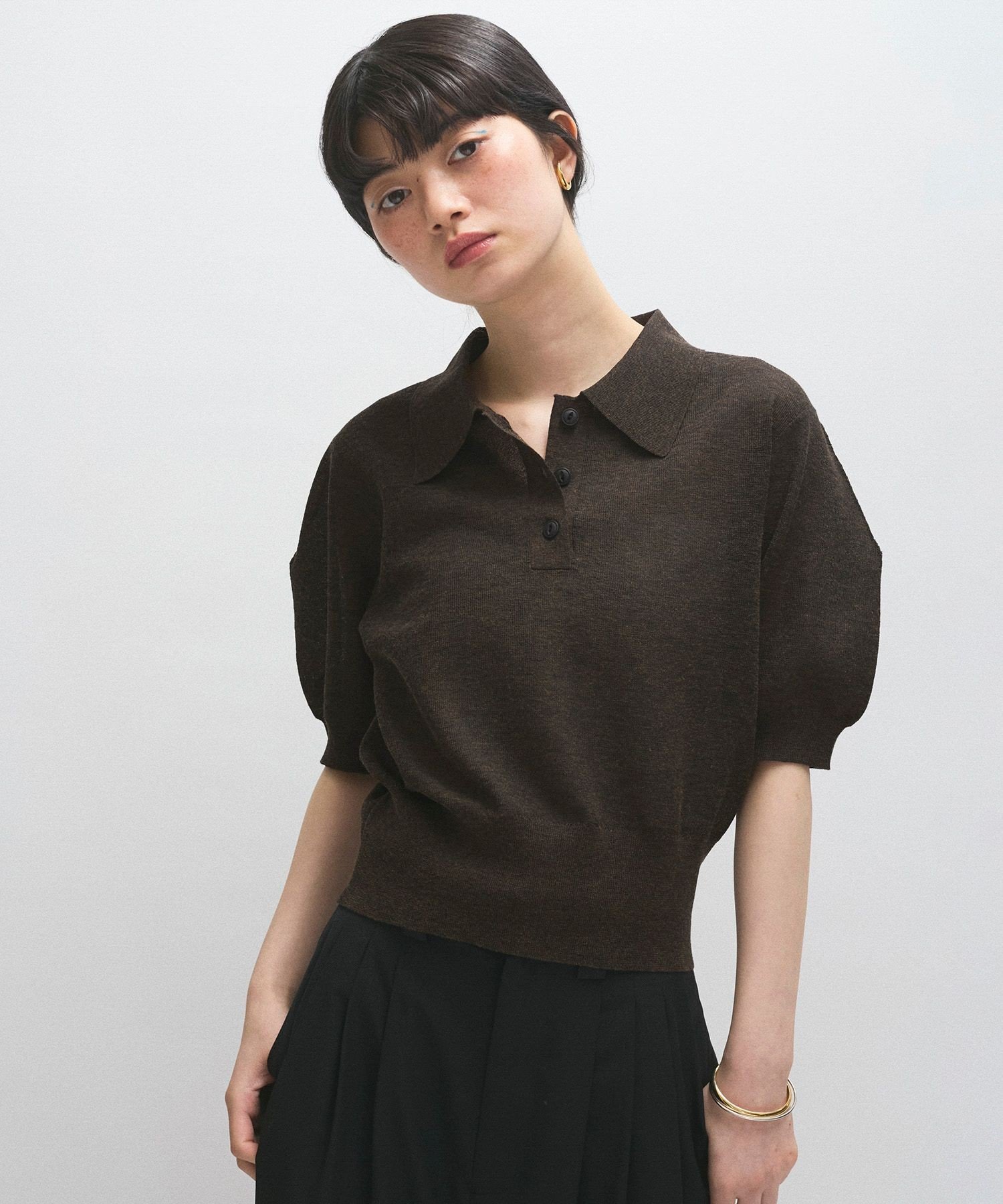 ADAM ET ROPE'｜ラミーニットポロシャツ | Rakuten Fashion(楽天