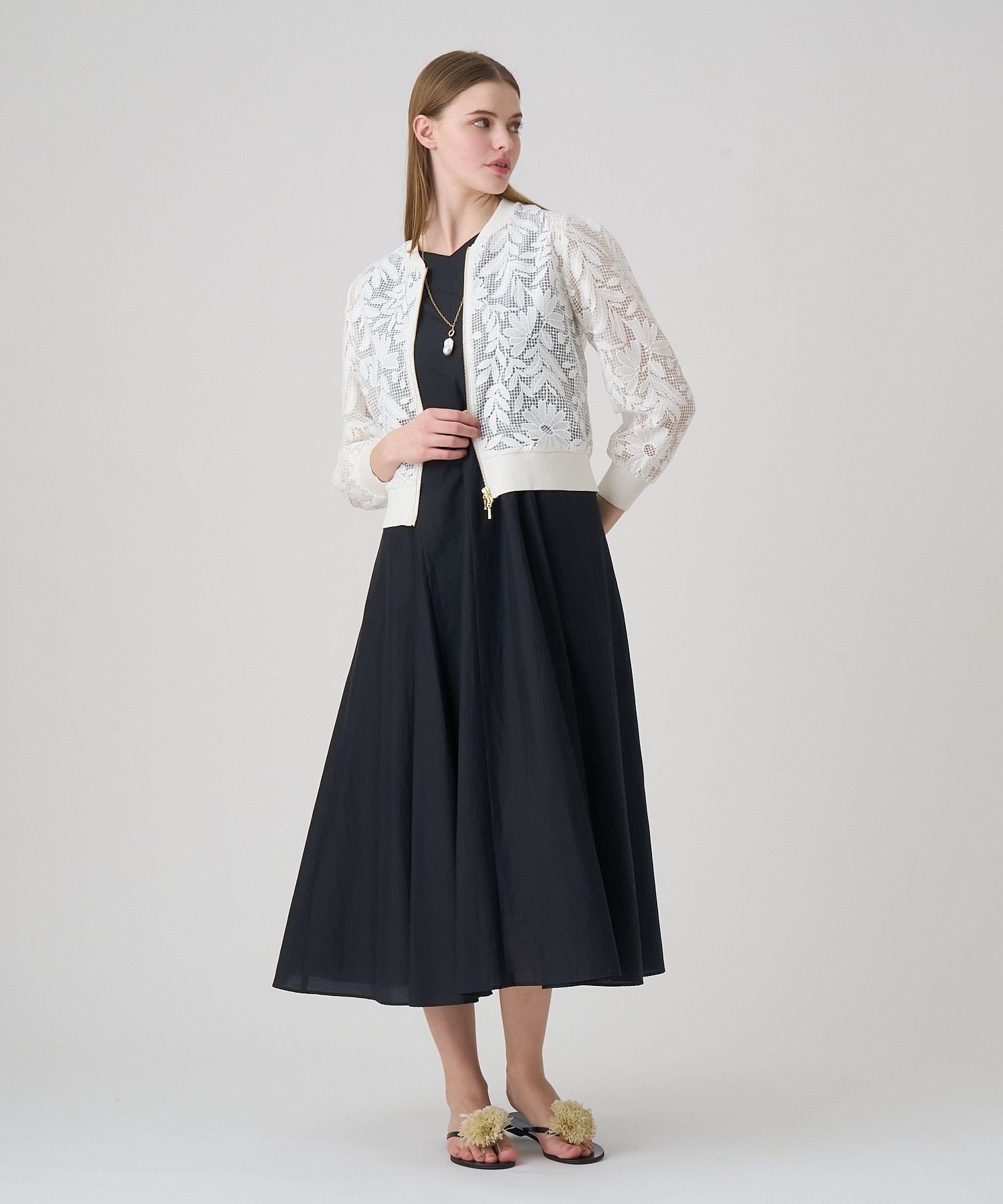 ANAYI｜フルールジップブルゾン | Rakuten Fashion(楽天ファッション