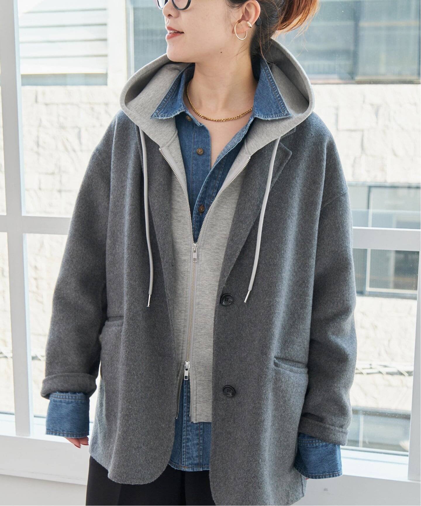 Spick & Span｜《追加4》ストレッチジップフードパーカー | Rakuten