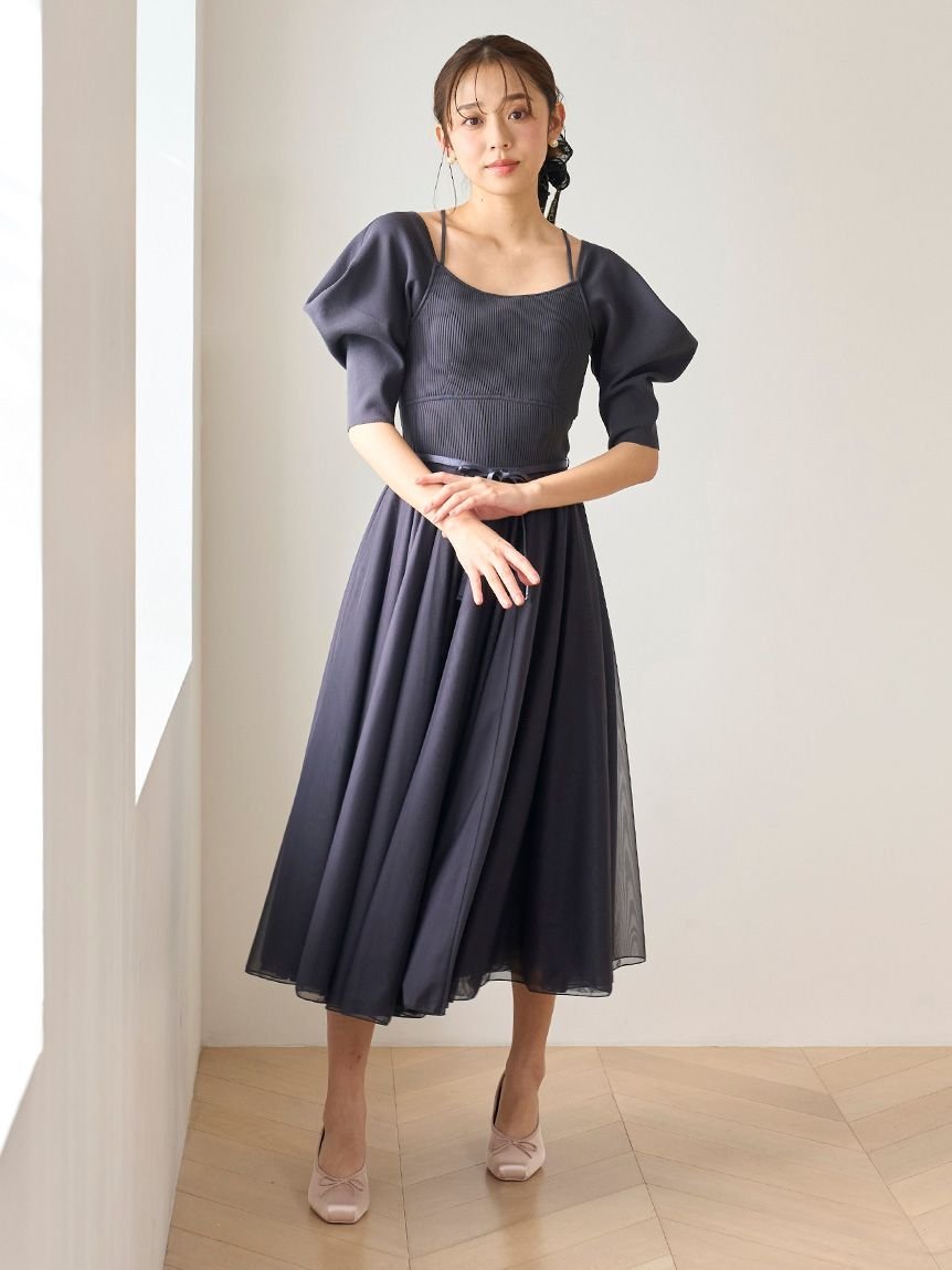 SNIDEL｜【Chacott】ニット×チュールコンビワンピース | Rakuten