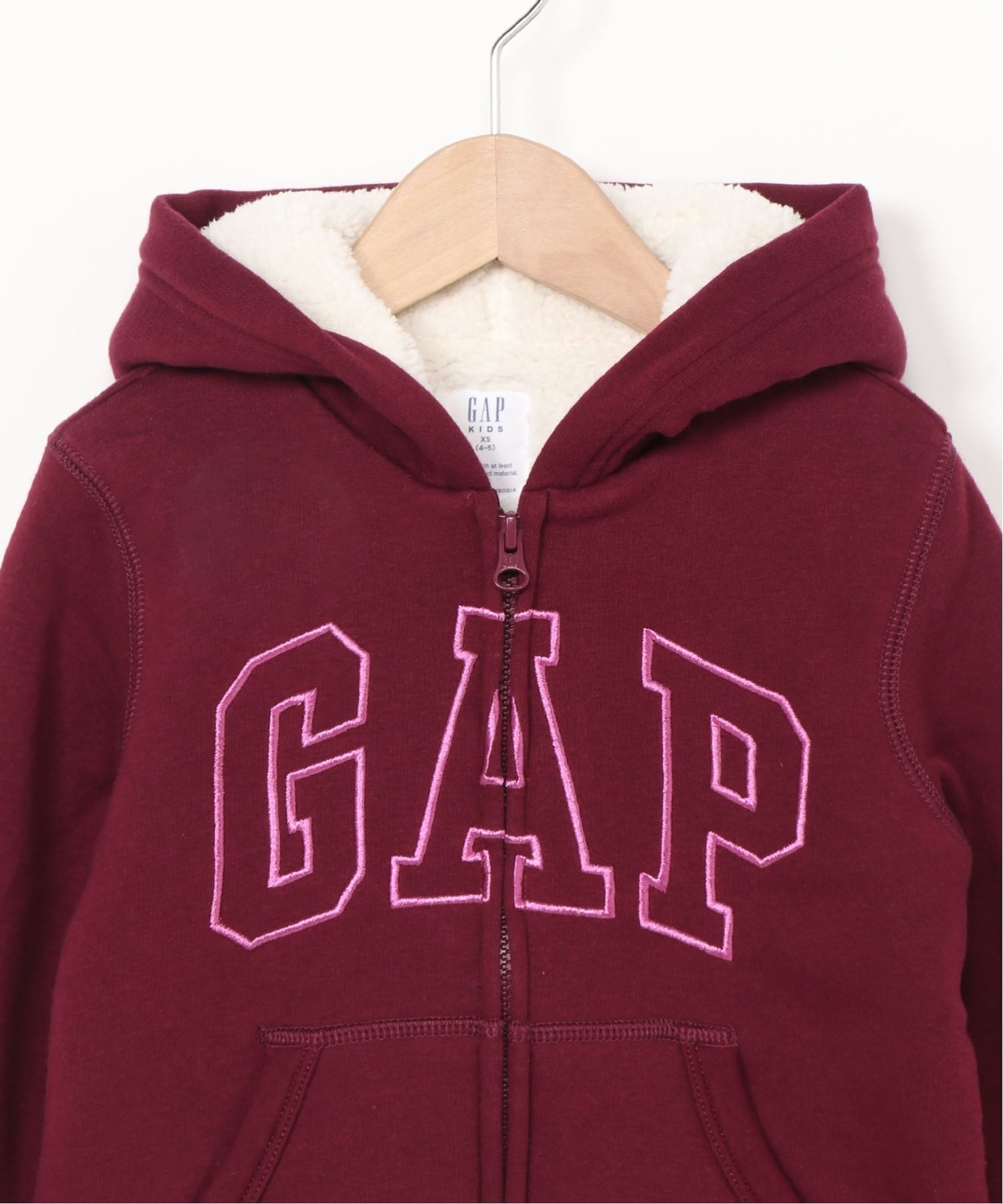 GAP｜(K)GAPロゴ 裏ボア ジップアップパーカー (キッズ) | Rakuten