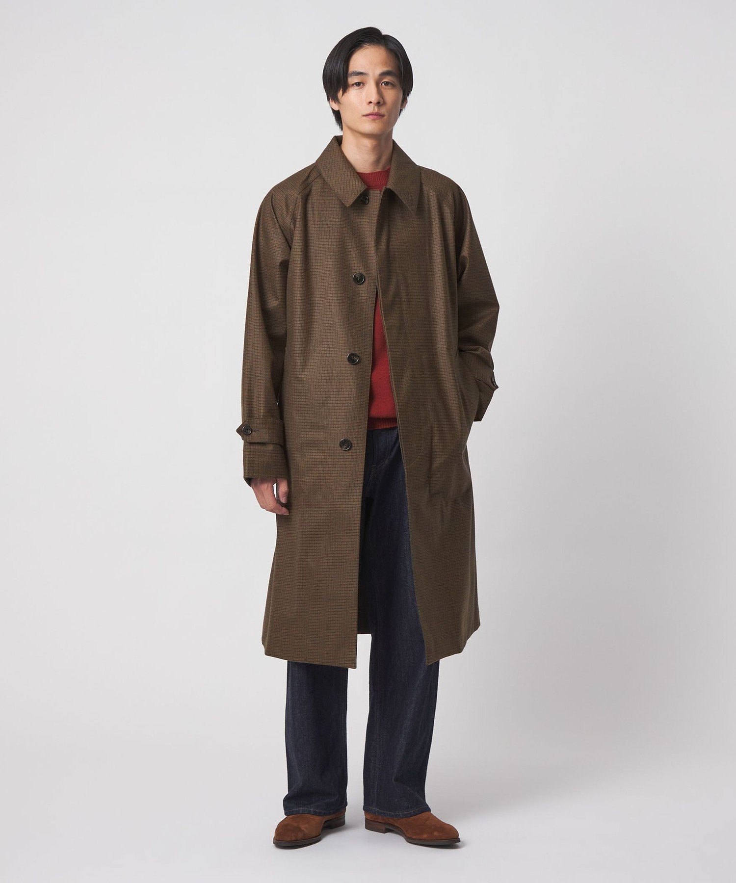 UNITED ARROWS チェスターコート ブラウン ハウンドトゥース UNITED ARROWS（ユナイテッドアローズ）の「<UNITED ARROWS> ハウンド