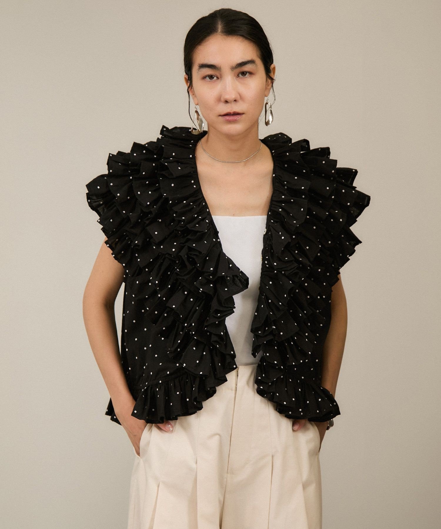 SALON adam et rope'｜【crinkle crinkle crinkle】別注フリルポンチョ