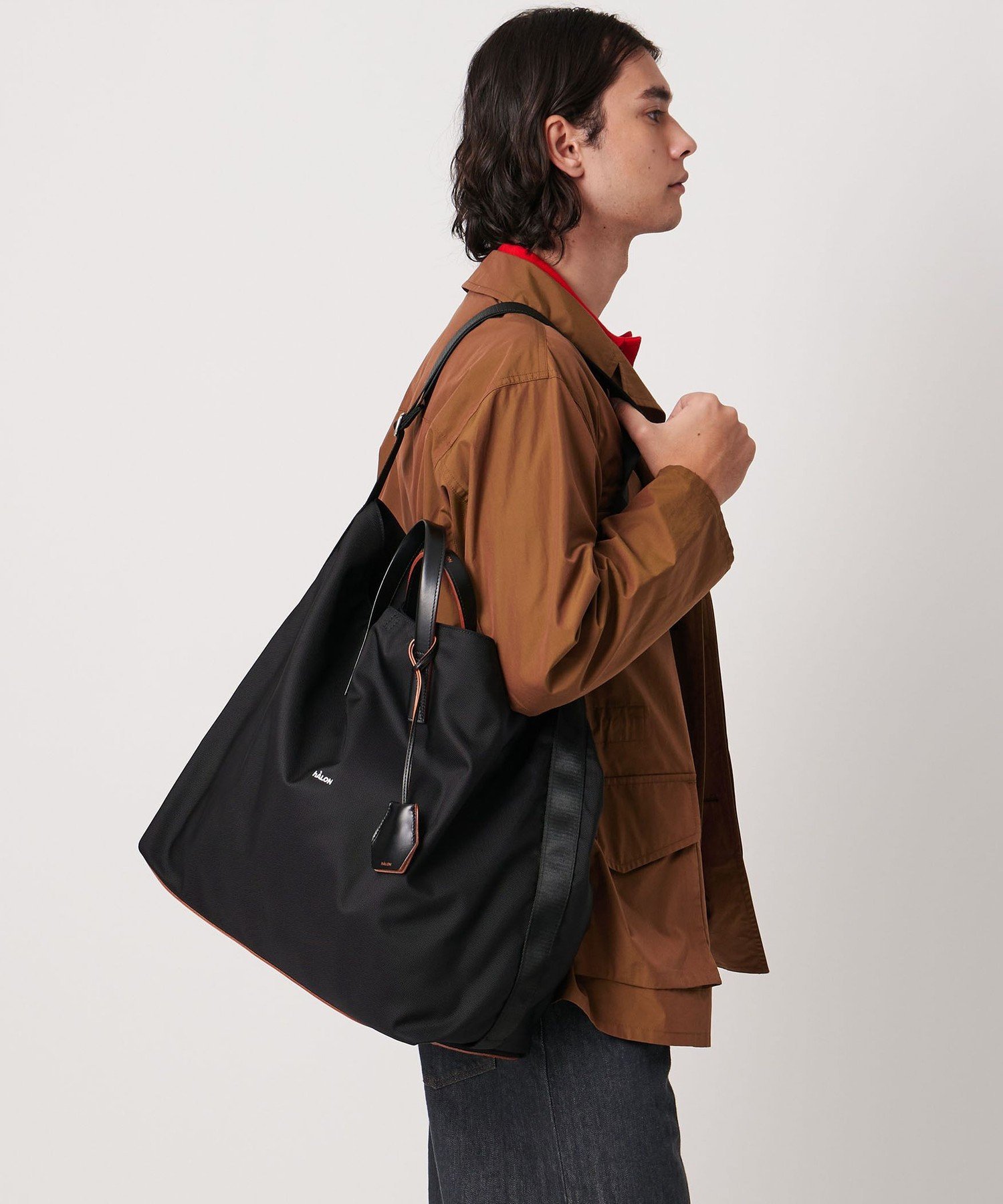 【美品】hALON パディング ビッグトートバッグ（アローズ、ナイロンバック） hALON＞バリスティックナイロン ビッグトートバッグ