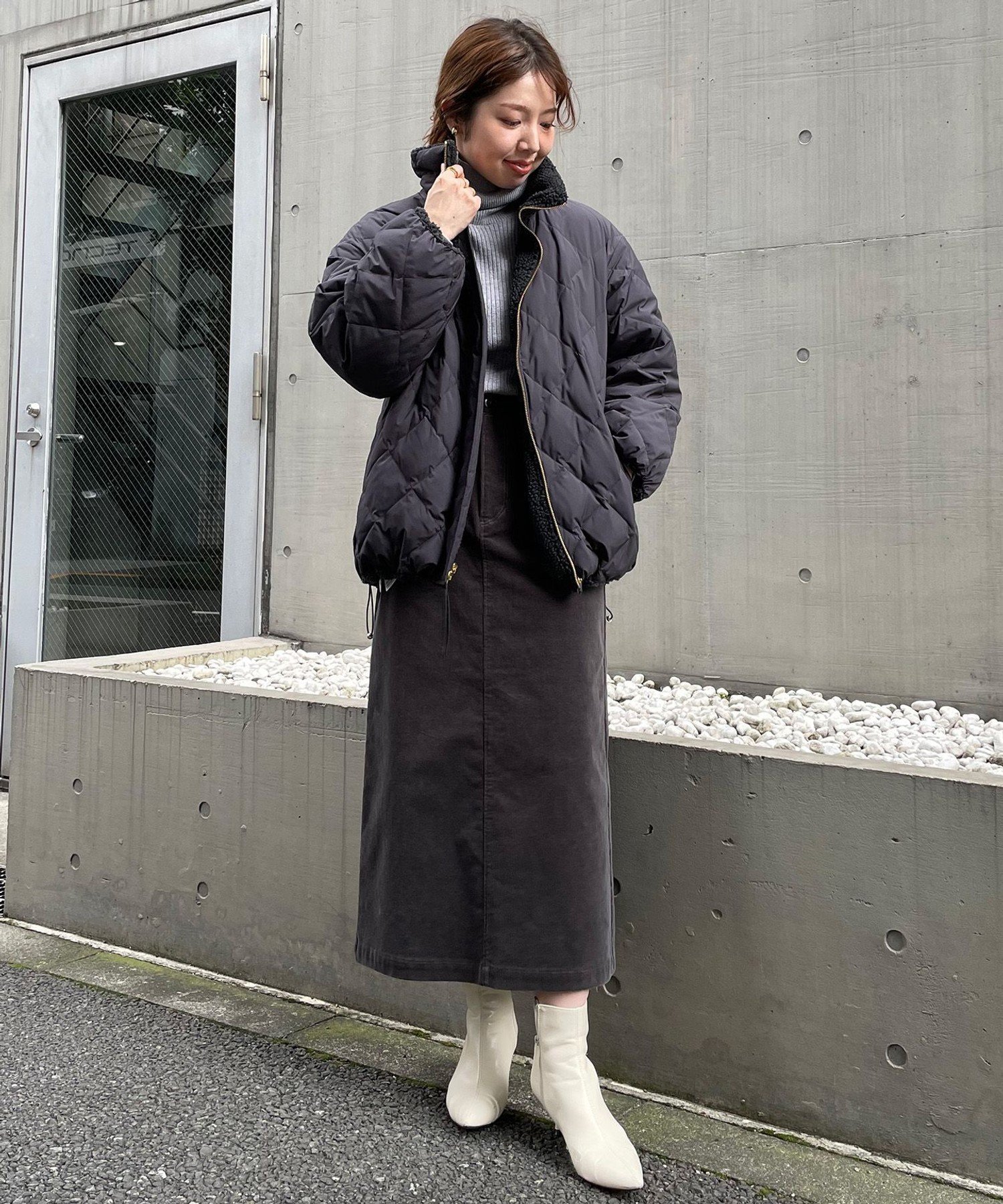 UNFILO｜ストレッチコーデュロイ Iラインスカート | Rakuten Fashion