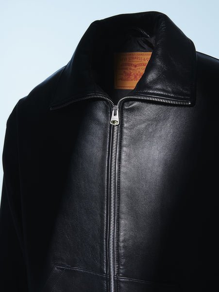 Levi's｜PREMIUM BLACK FULLZIP SPORTS LEATHER JACKET | Rakuten