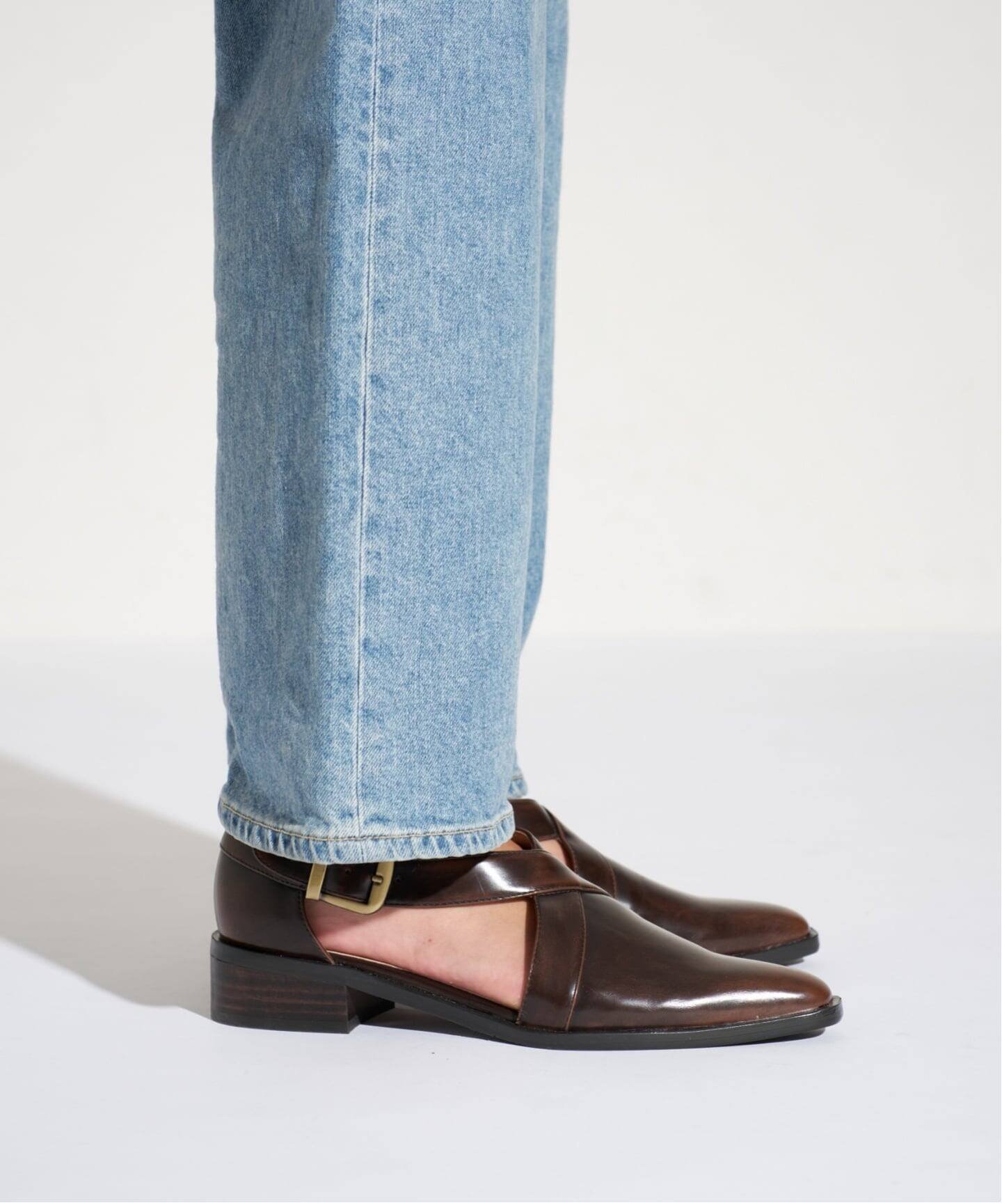 LE TALON｜GRISE3cmクロスストラップマニッシュ | Rakuten Fashion
