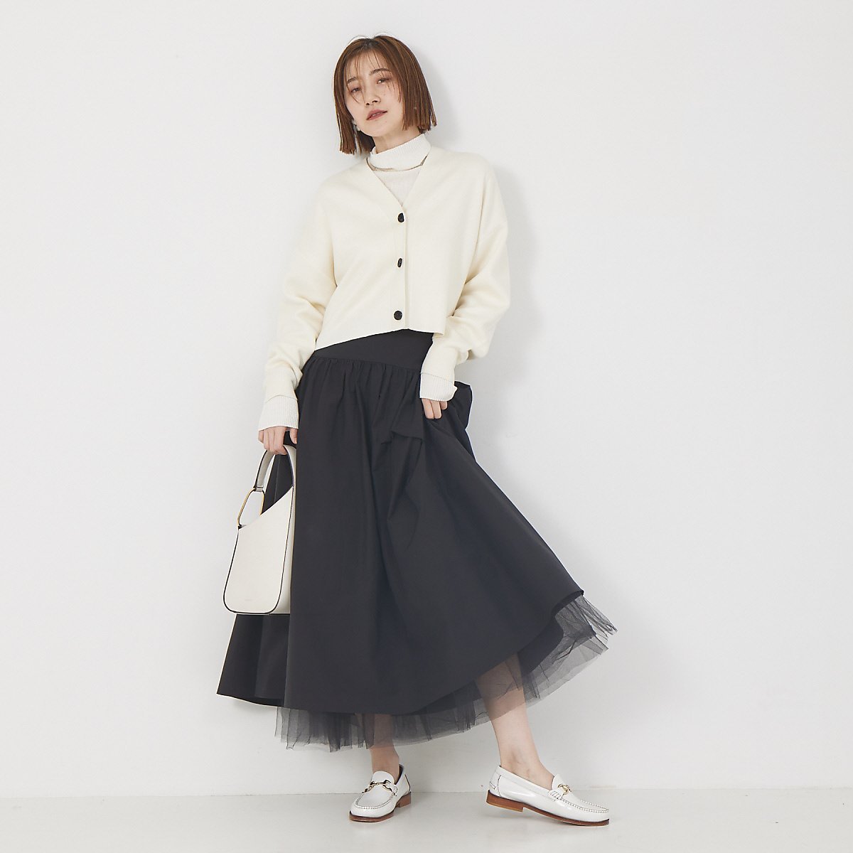 Rouge vif la cle｜4WAYチュールコンビスカート | Rakuten Fashion