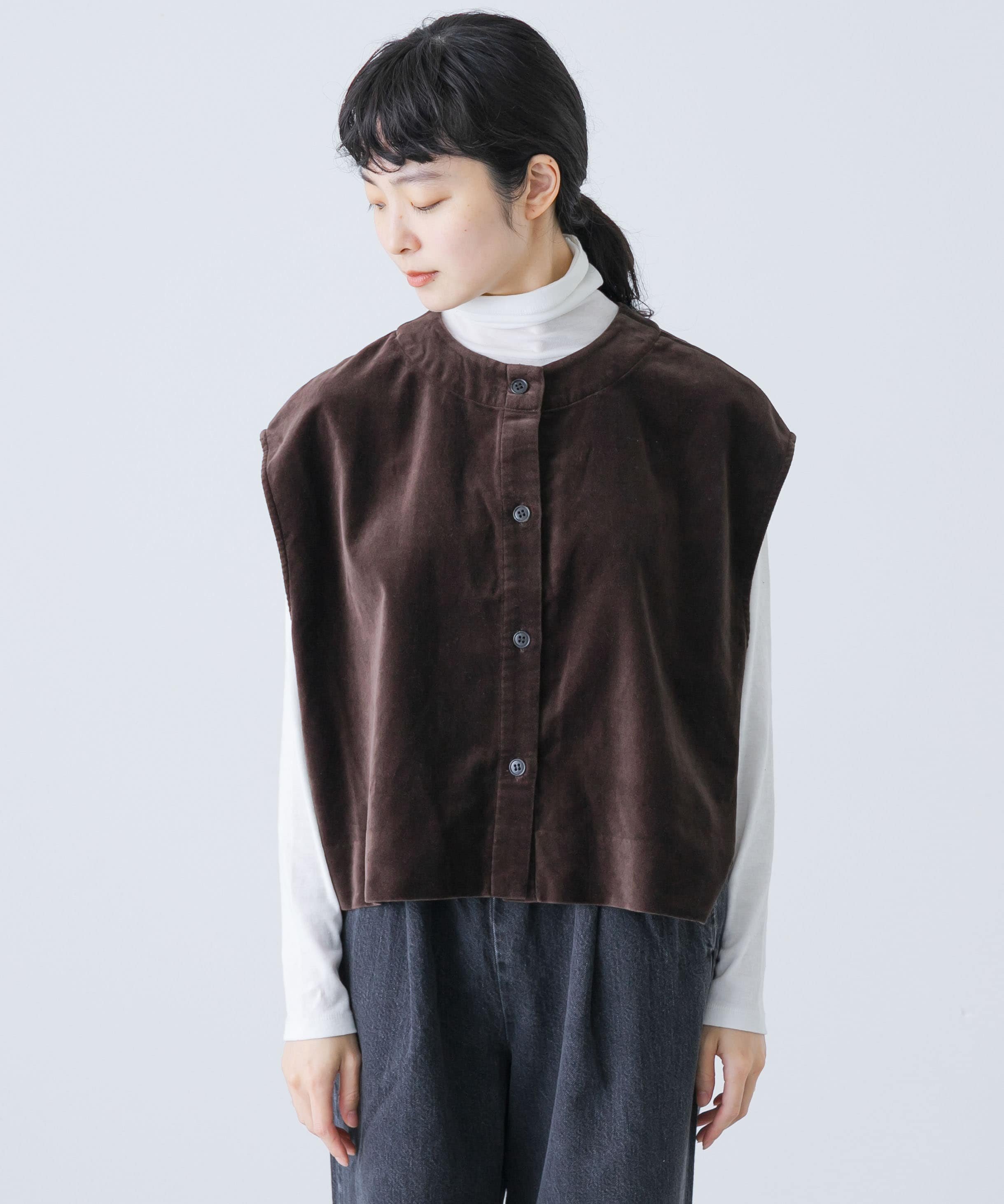 かぐれ｜コットンベルベット2WAYベスト | Rakuten Fashion(楽天