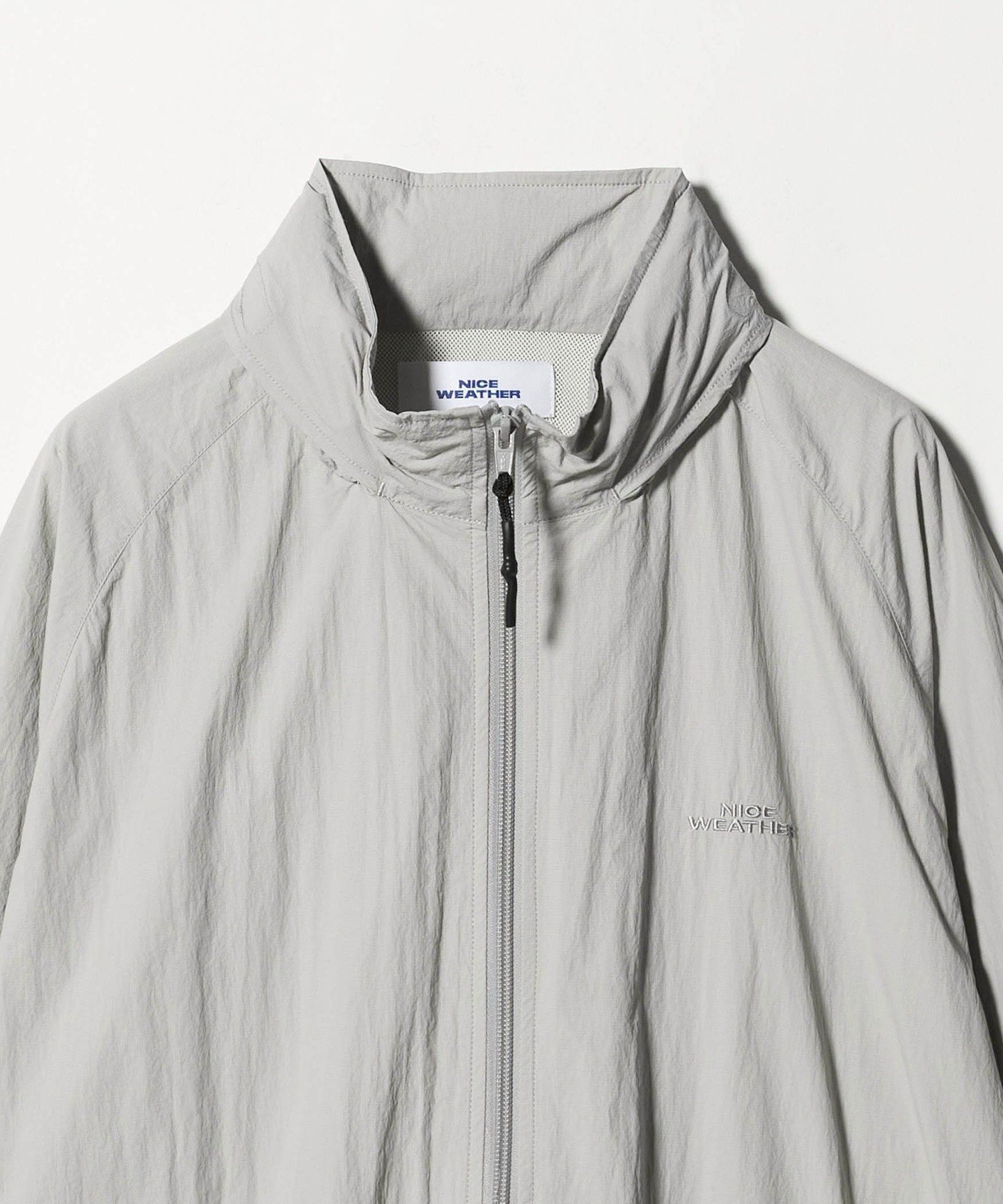＜NICE WEATHER＞ナイロン スタンドブルゾンセットアップ　ライトグレー BEAUTY&YOUTH UNITED ARROWS｜<NICE WEATHER>ナイロン スタンド