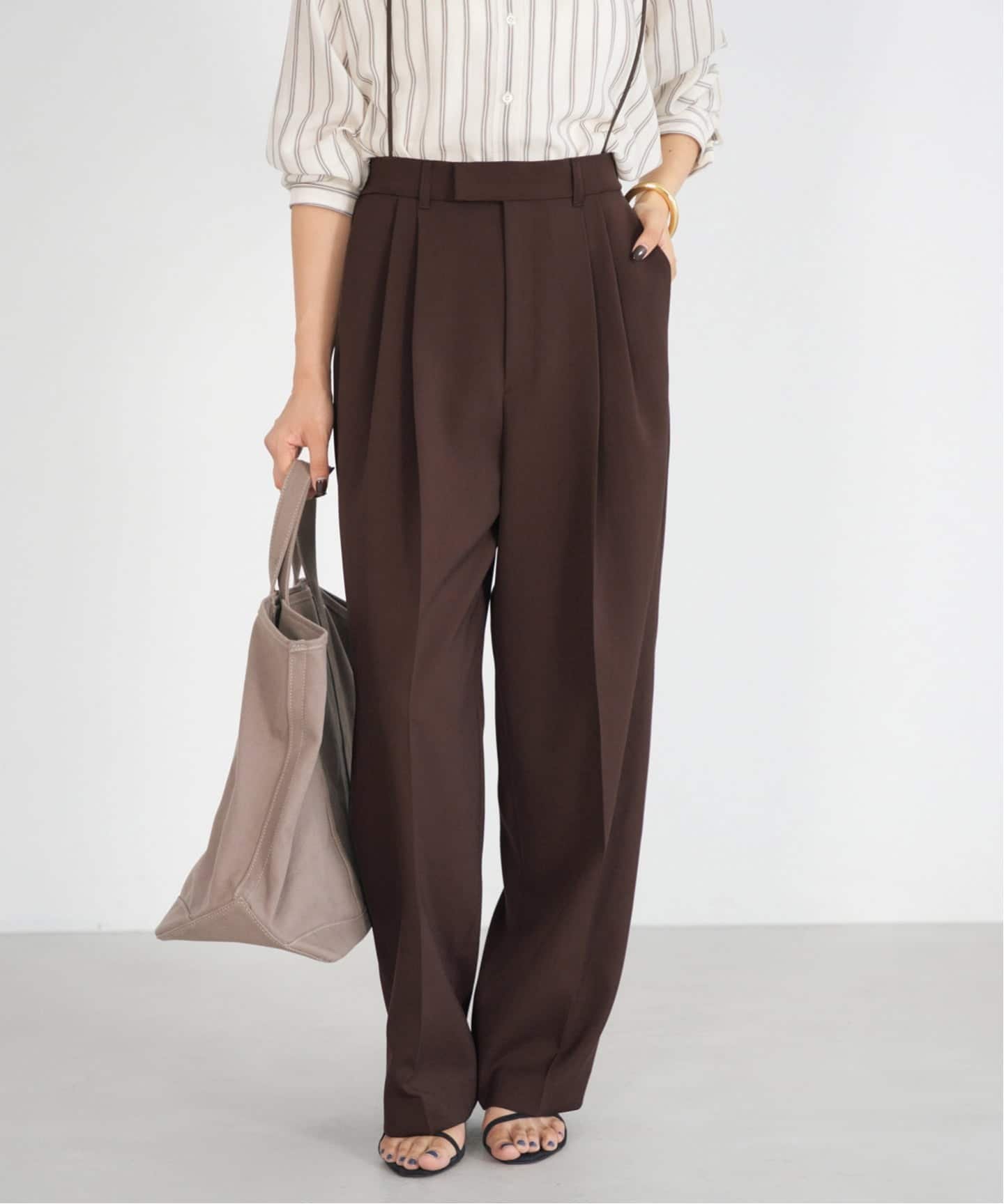 IENA｜サスペンダーダブルクロスパンツ | Rakuten Fashion(楽天