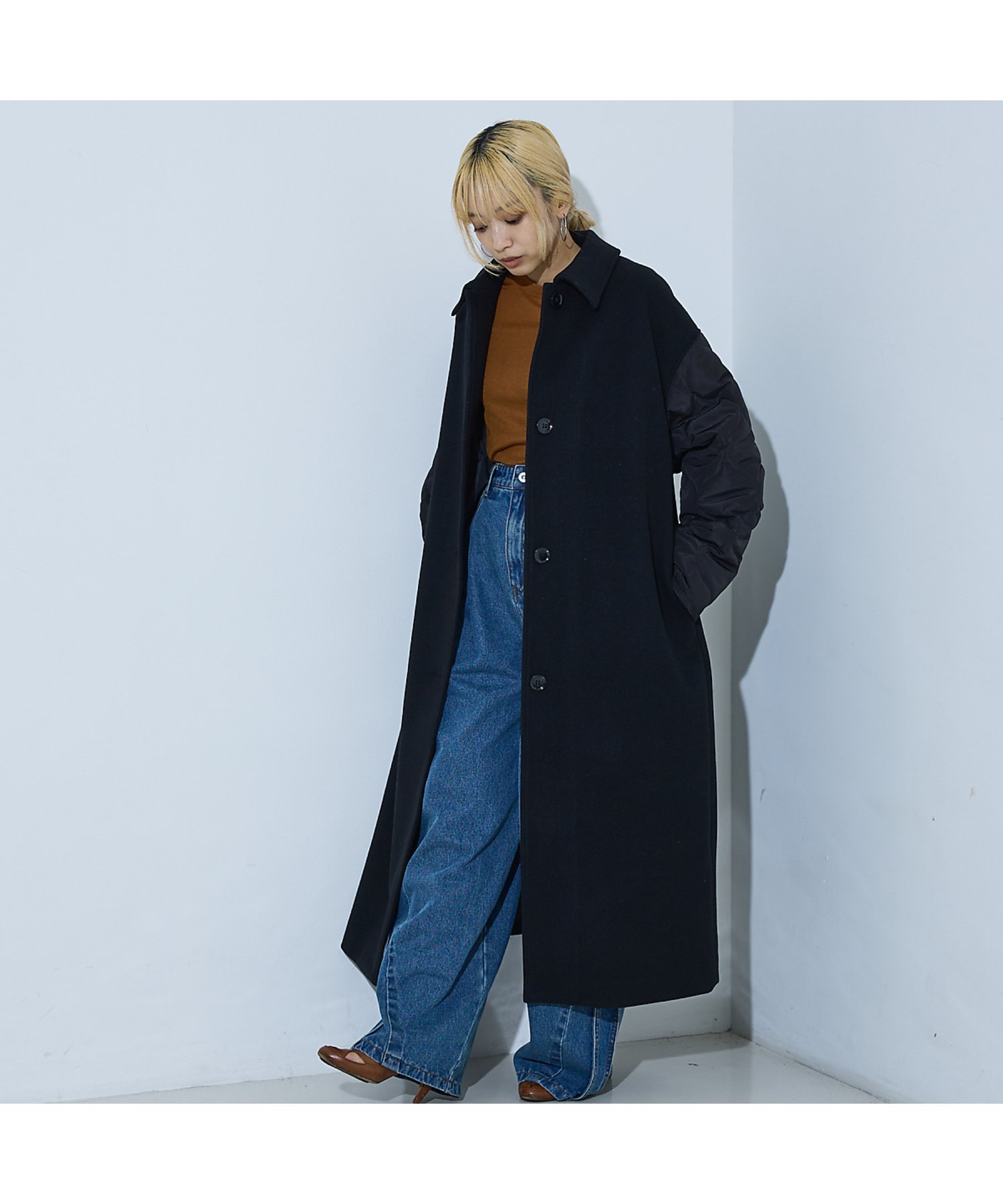 NOMINE｜袖キルティングステンカラーコート | Rakuten Fashion(楽天