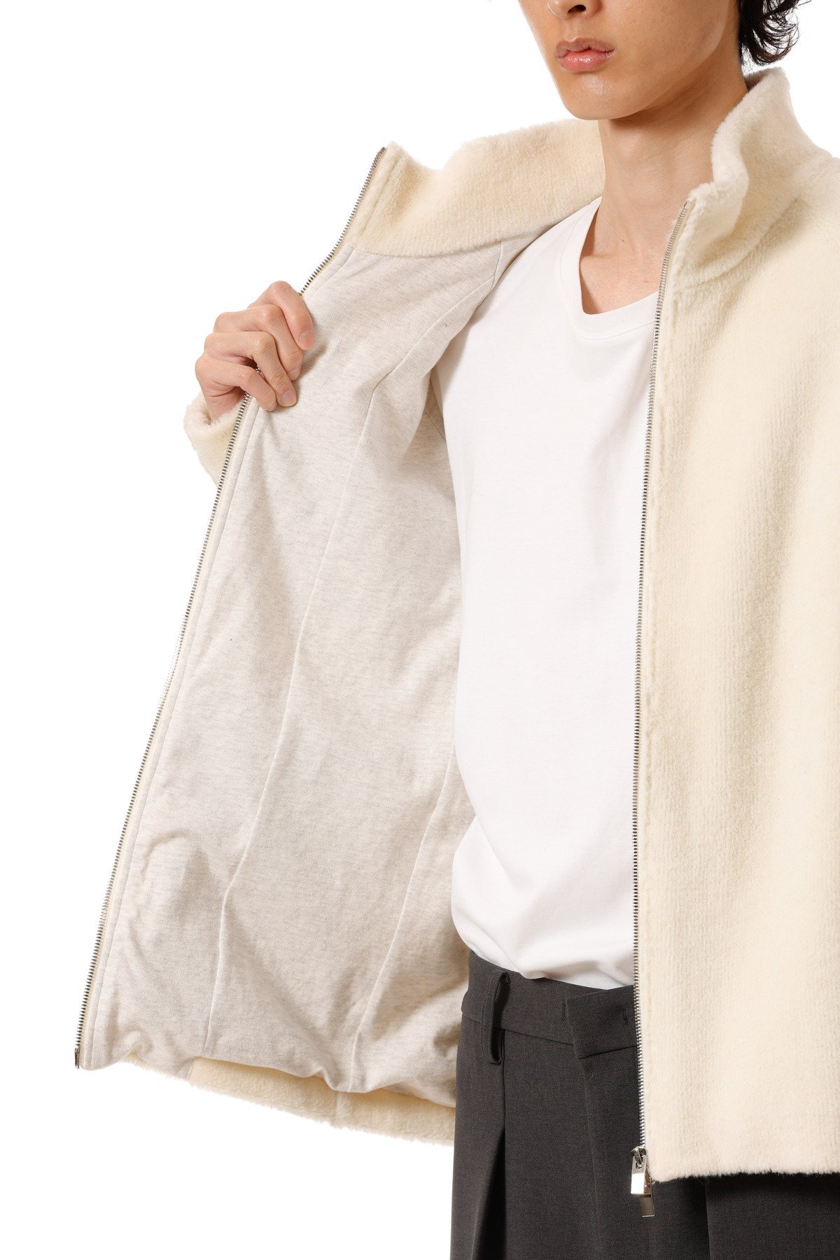 ATTACHMENT｜ウールアルパカボア ジップアップブルゾン | Rakuten
