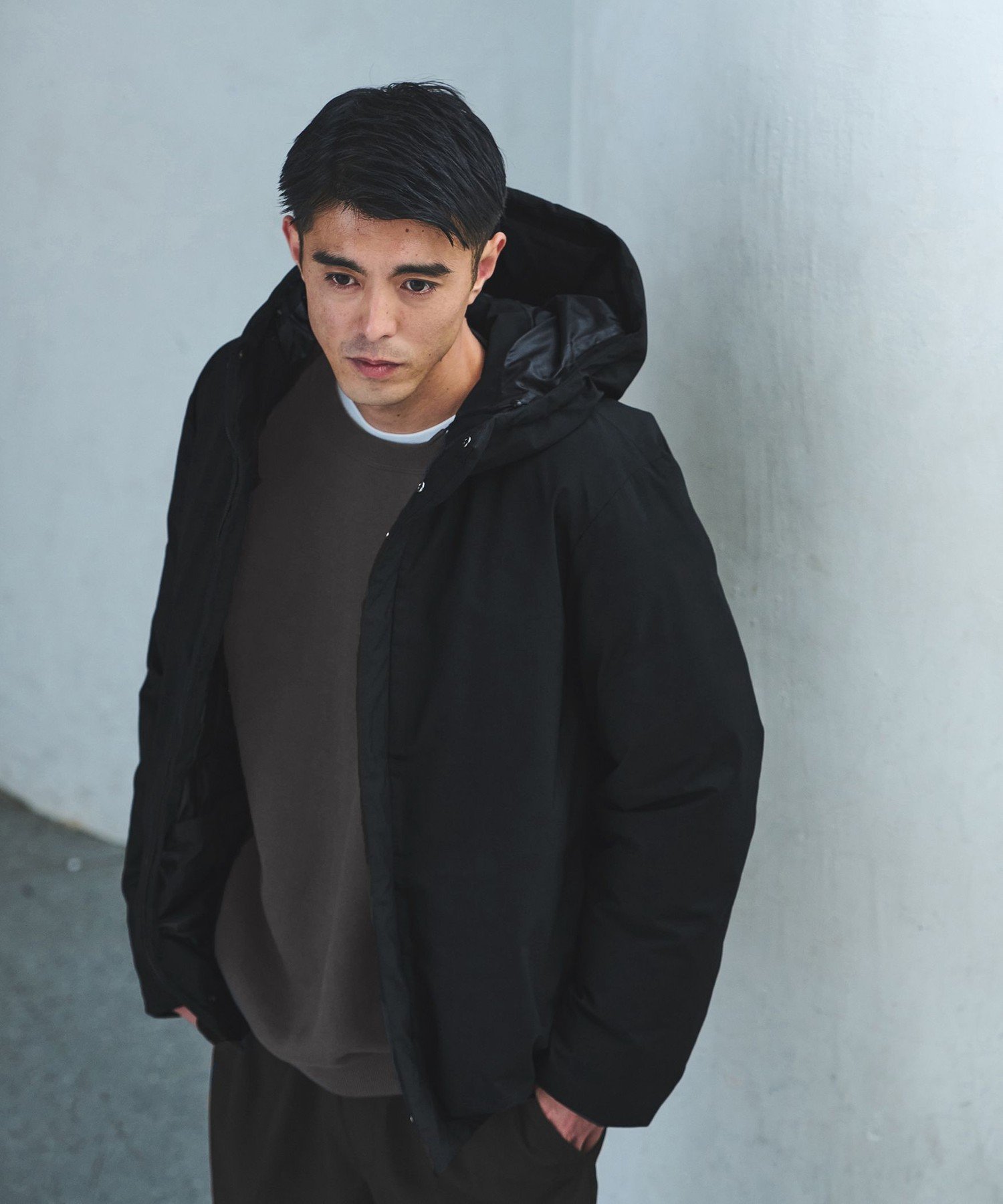 UNITED ARROWS green label relaxing｜T/W フード ダウン ブルゾン
