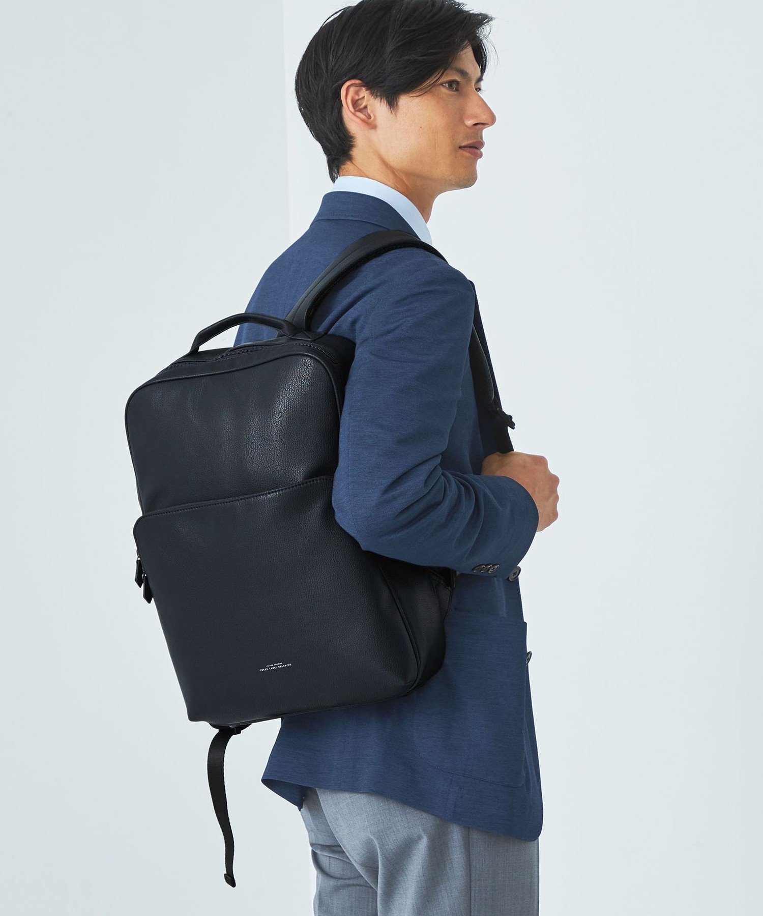 UNITED ARROWS green label relaxing｜シボ レザーライク バックパック