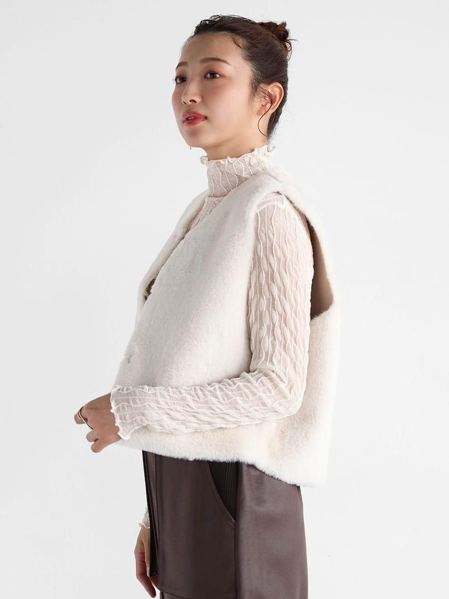 Vin｜リバーシブルフェイクファーベスト | Rakuten Fashion(楽天
