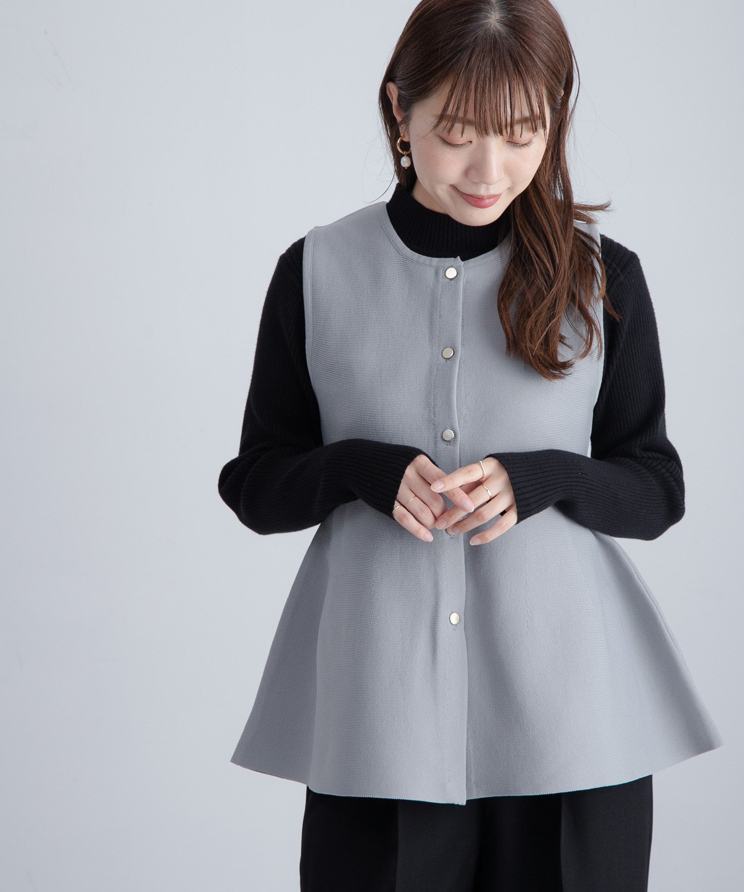 Sonny Label｜『WEB限定』2WAYペプラムニットベスト | Rakuten Fashion