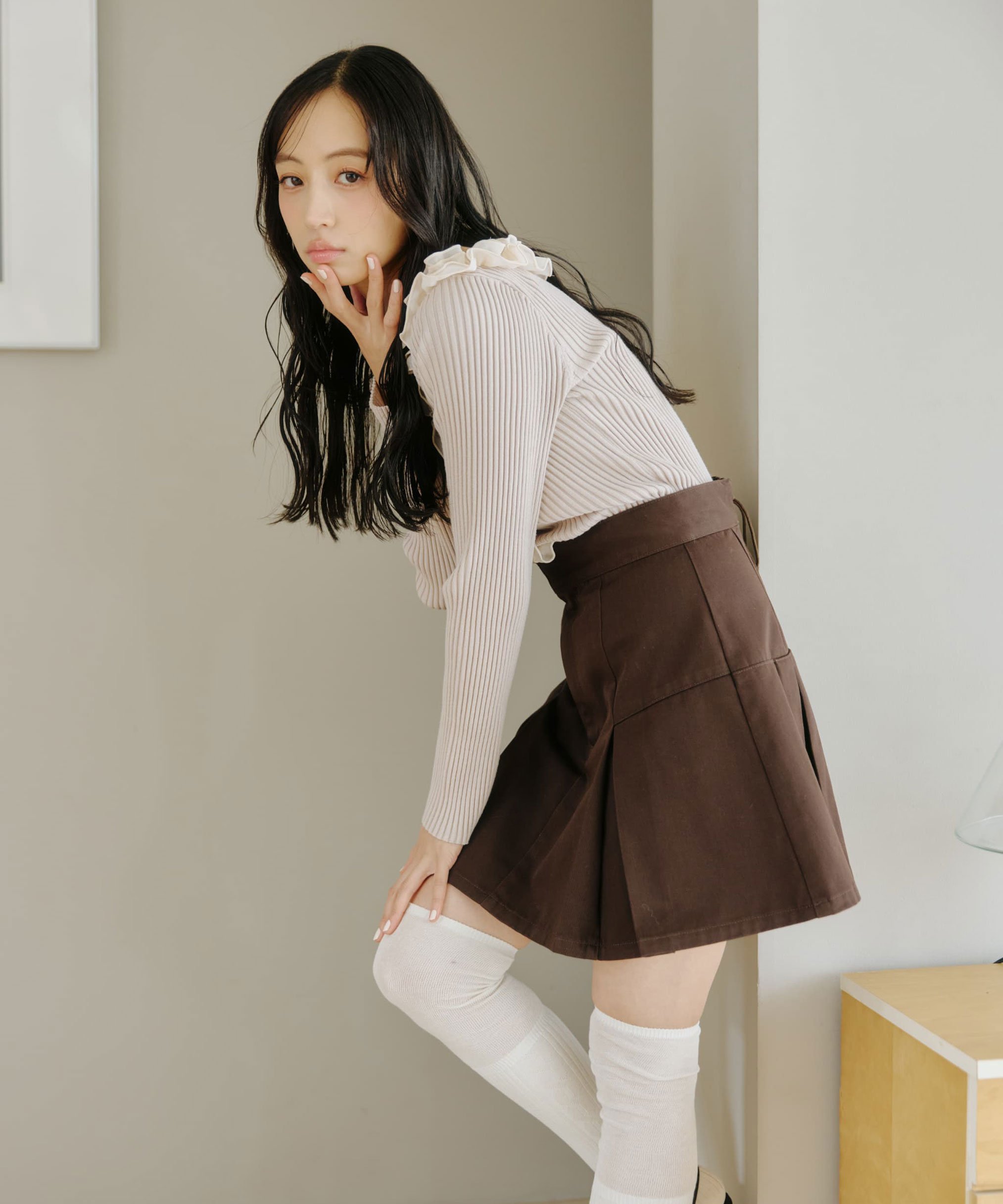 JILL by JILL STUART｜フリルトリムニット | Rakuten Fashion(楽天