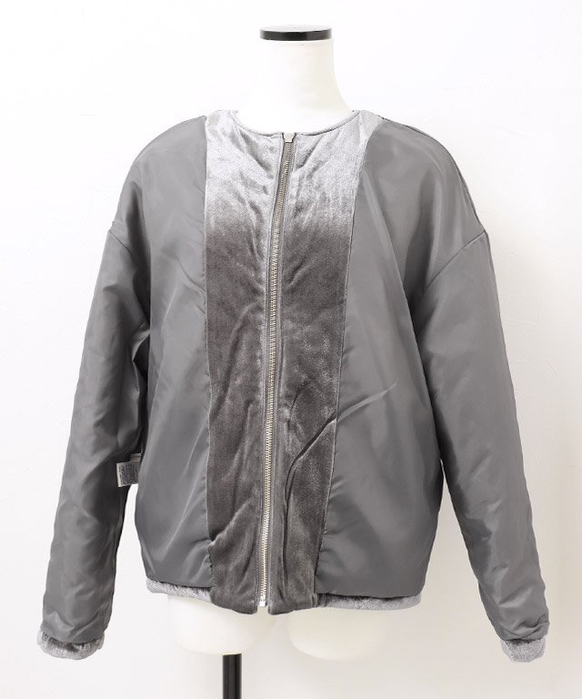 Pierrot｜ベロアキルティングブルゾン | Rakuten Fashion(楽天
