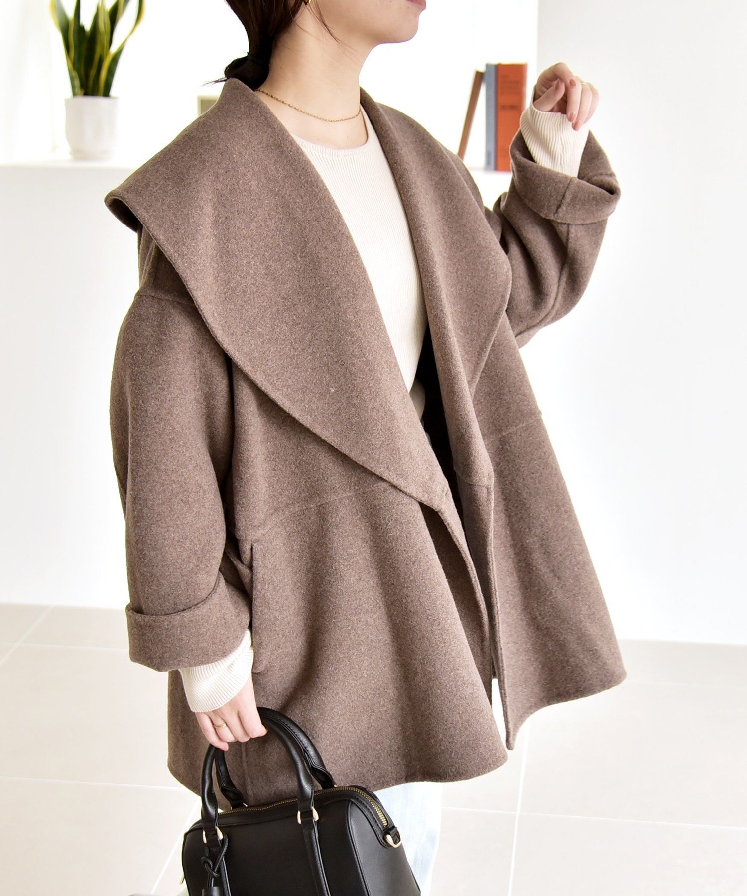 SHIPS｜quaranciel: リバー ケープ ショート コート 25AW | Rakuten