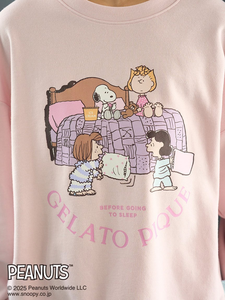 gelato pique｜【PEANUTS】オリジナルアート ワンポイント裏毛プル