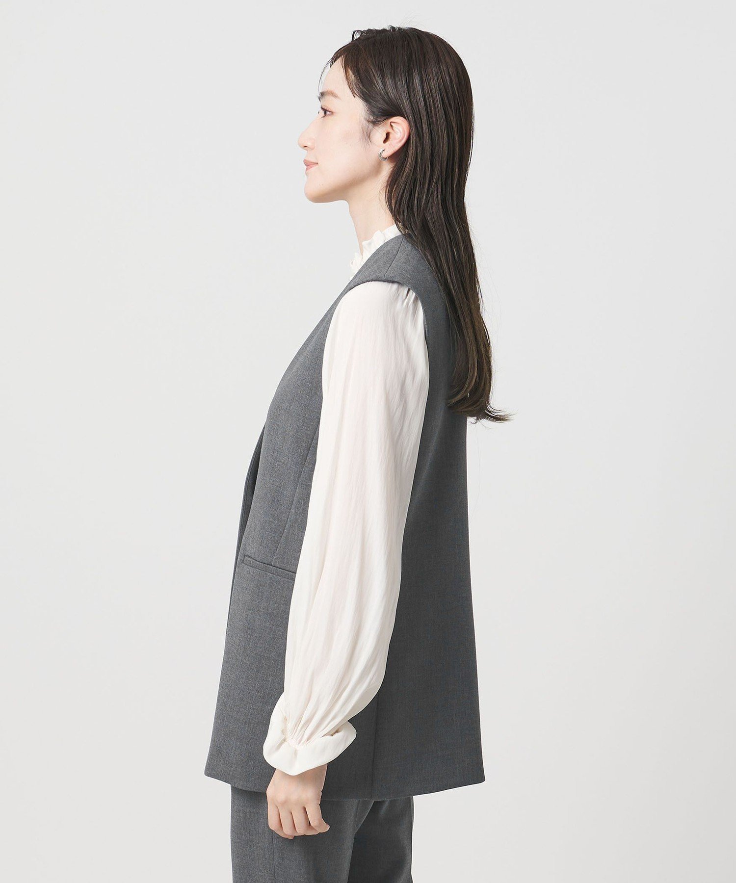 UNITED ARROWS｜ダブルクロス ミドルベスト -ウォッシャブル