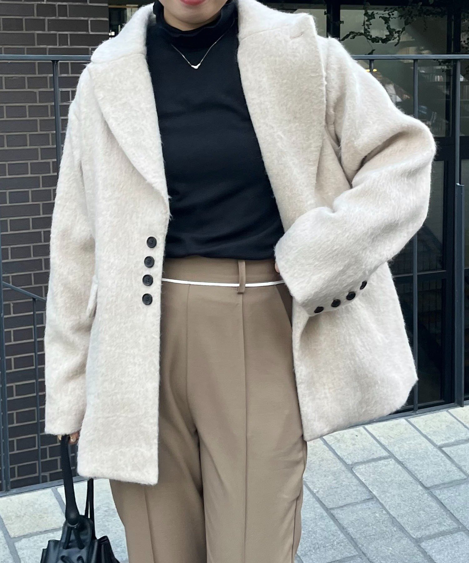 CAPRICIEUX LE'MAGE｜【サイズ展開あり】シャギーウールコート