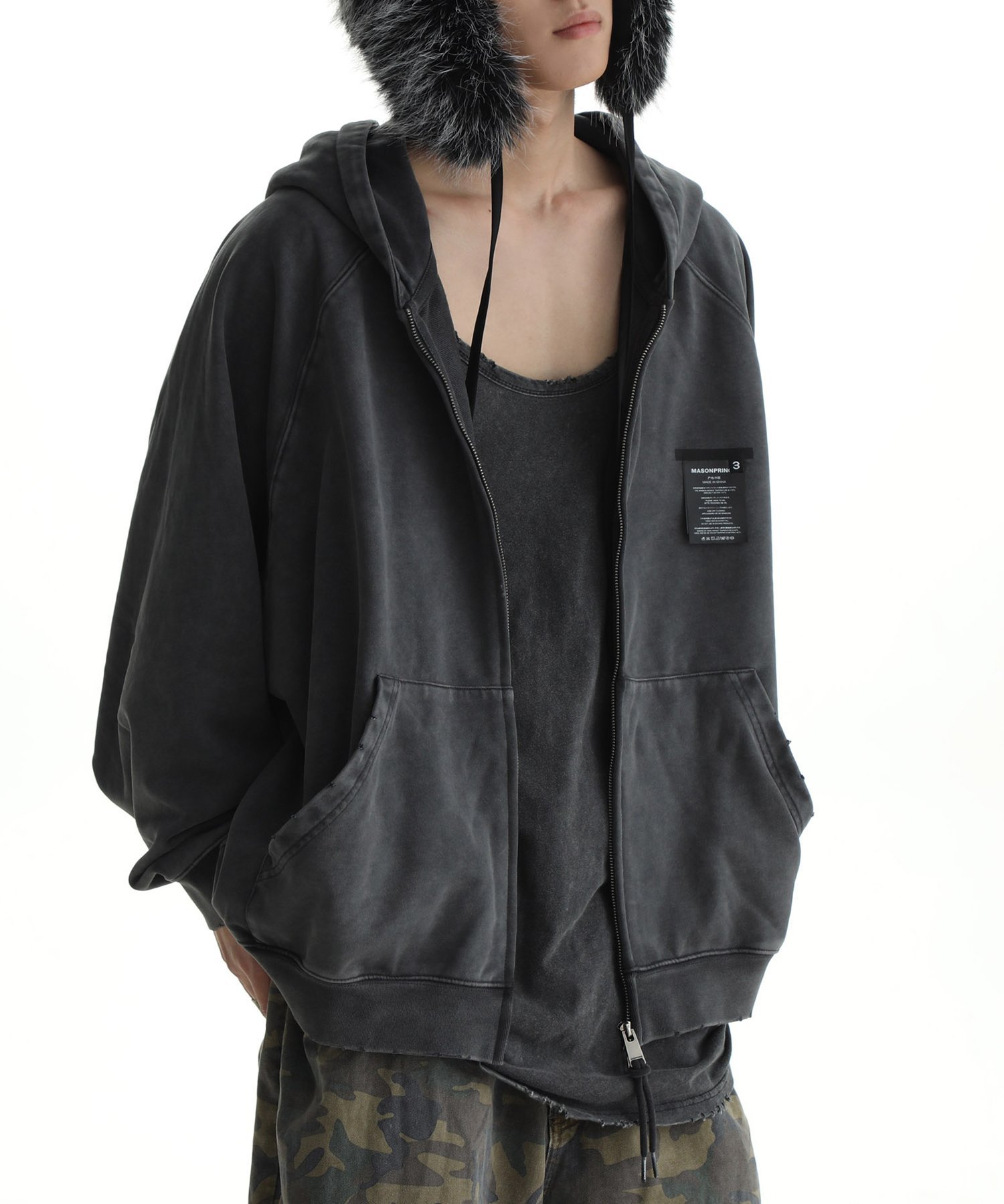 MASONPRINCE 限定品 短丈ジップパーカー MASONPRINCE 限定品 短丈