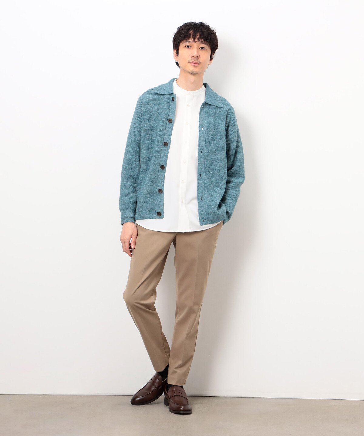 COMME CA ISM｜エアリーメランジニット シャツカーディガン | Rakuten