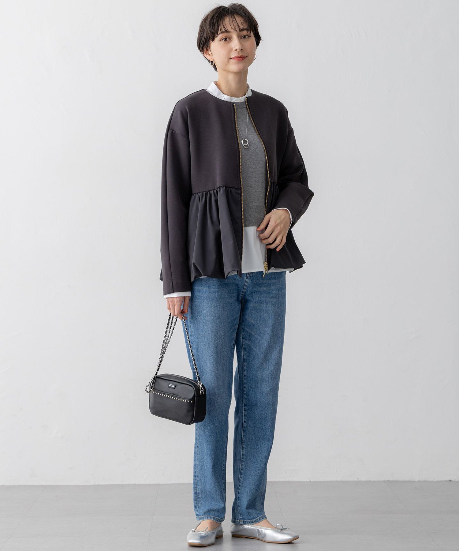 23区｜レザー スタッズ ショルダーバッグ | Rakuten Fashion(楽天